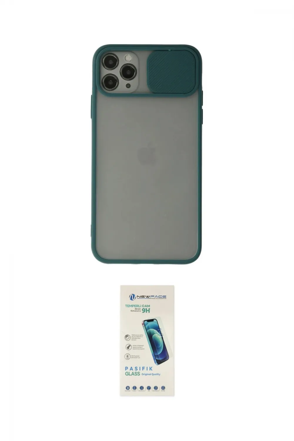 ieg™ iPhone 11 Pro Kılıf Vadi Çizgi - Şeffaf Pasifik Cam Ekran Koruyucu