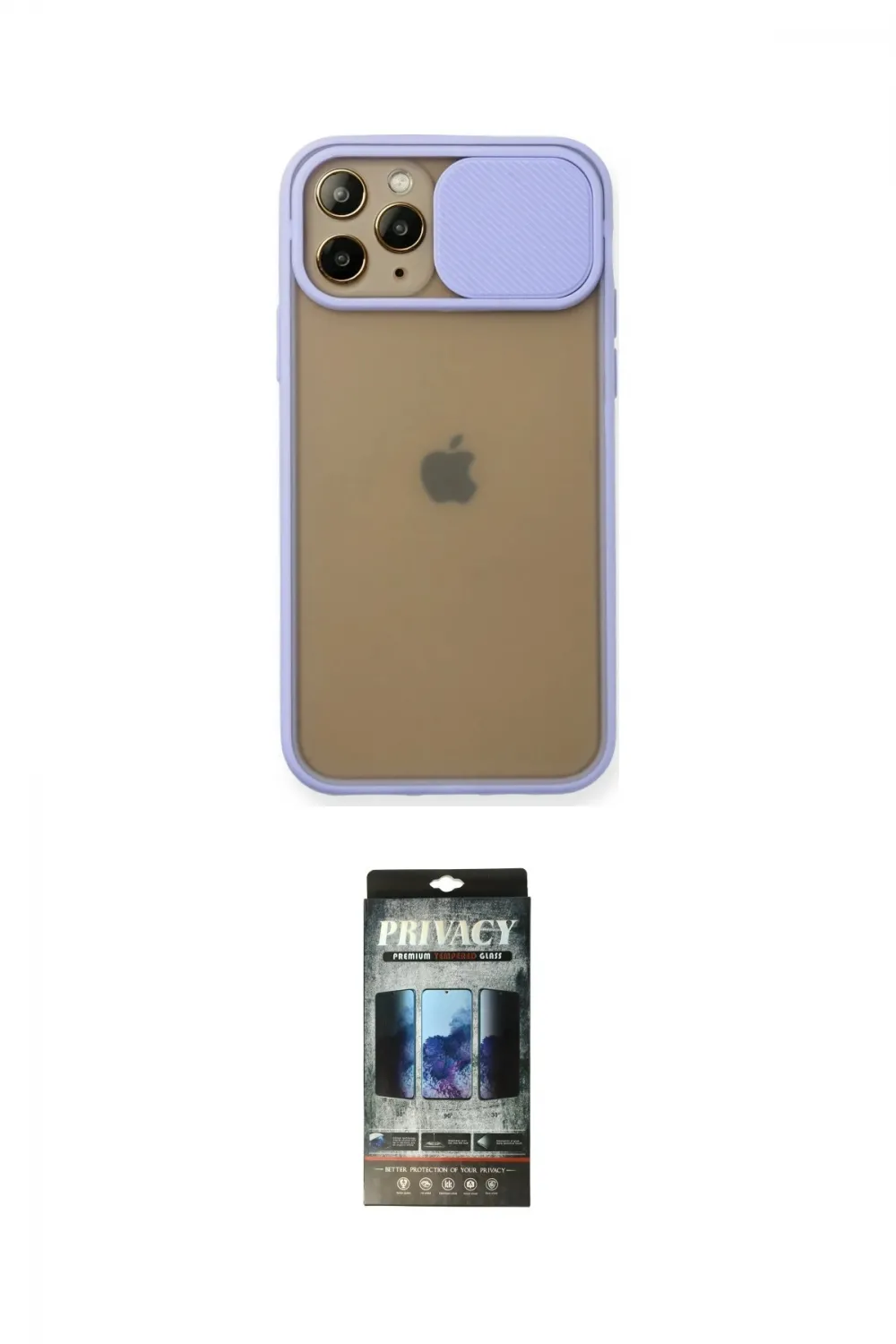 ieg™ iPhone 11 Pro Kılıf Vadi Çizgi - Siyah 34D Hayalet Izgaralı Cam