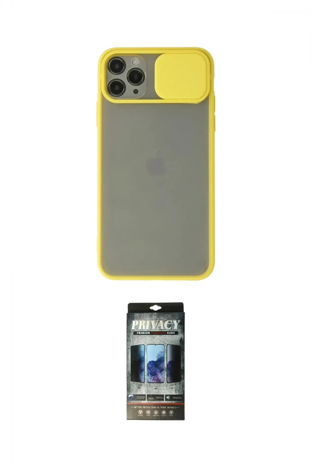 ieg™ iPhone 11 Pro Kılıf Vadi Çizgi - Siyah 34D Hayalet Izgaralı Cam