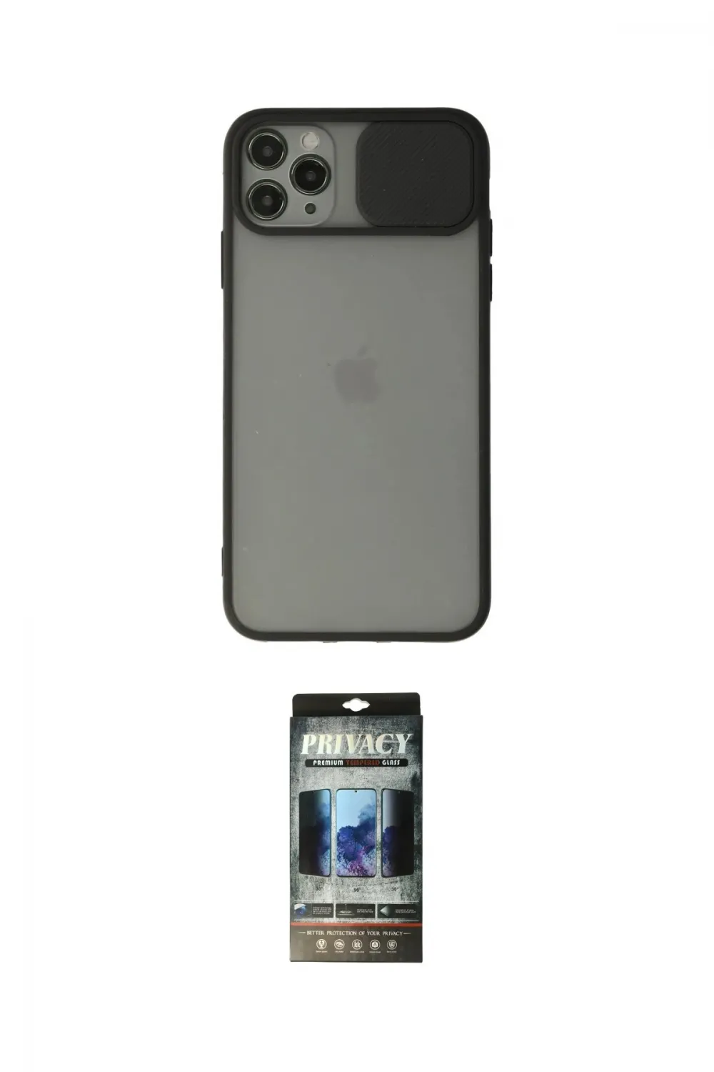 ieg™ iPhone 11 Pro Kılıf Vadi Çizgi - Siyah 34D Hayalet Izgaralı Cam