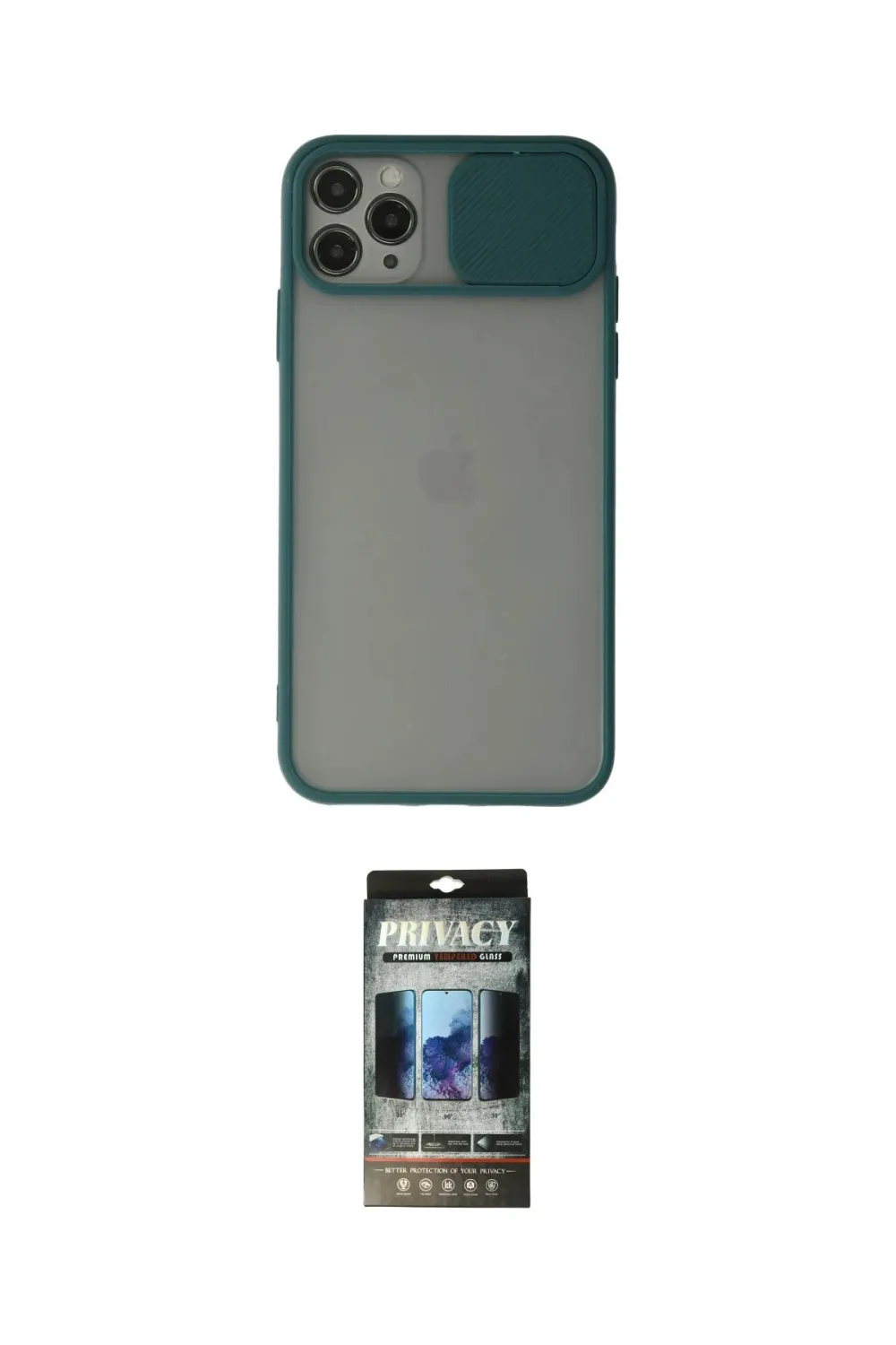 ieg™ iPhone 11 Pro Kılıf Vadi Çizgi - Siyah 34D Hayalet Izgaralı Cam