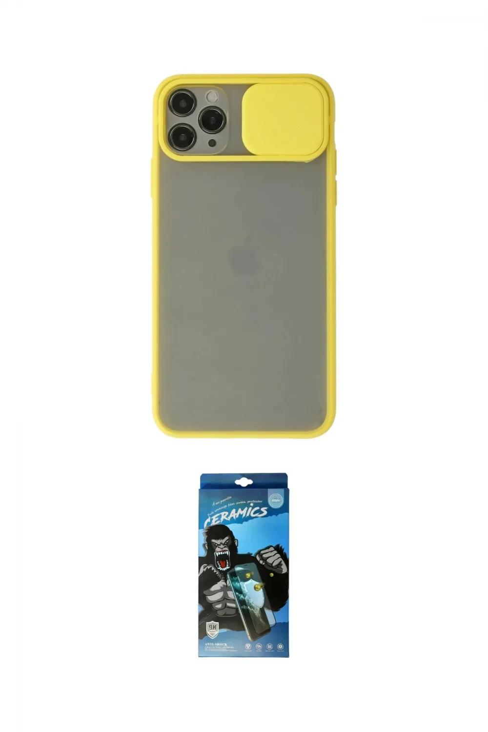 ieg™ iPhone 11 Pro Kılıf Vadi Çizgi - Siyah 34D Izgaralı Cam