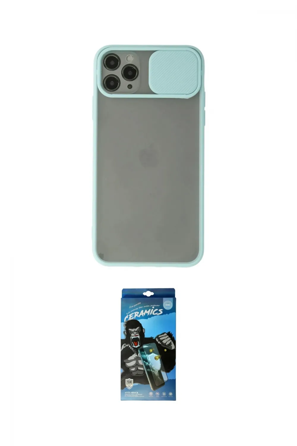 ieg™ iPhone 11 Pro Kılıf Vadi Çizgi - Siyah 34D Izgaralı Cam