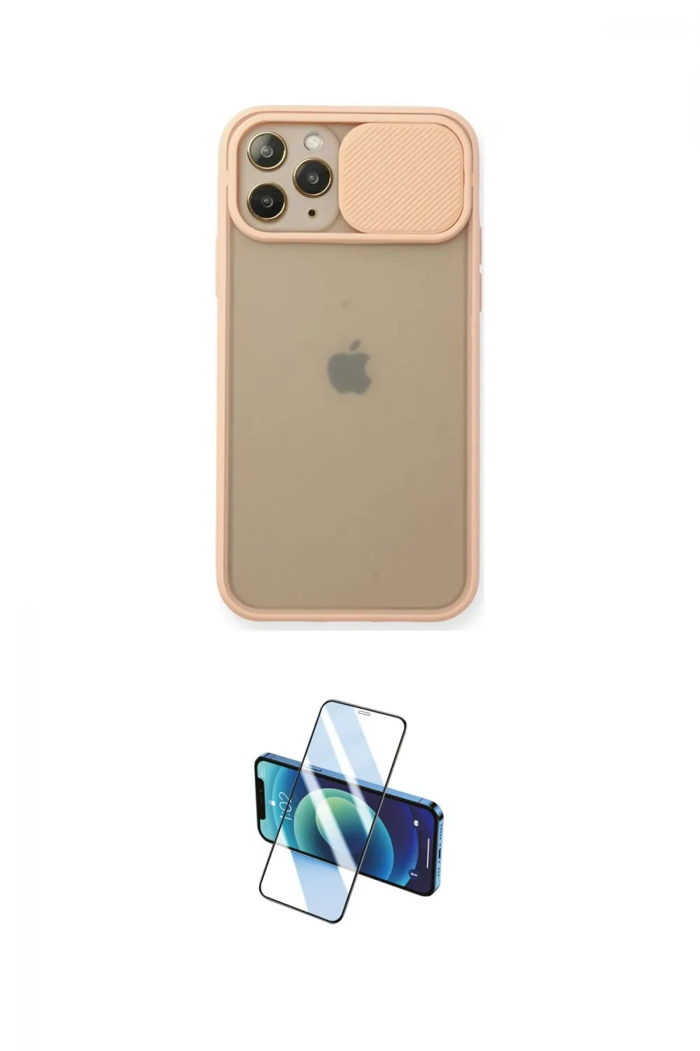 ieg™ iPhone 11 Pro Kılıf Vadi Çizgi - Siyah 3D Antistatik Cam Ekran Koruyucu