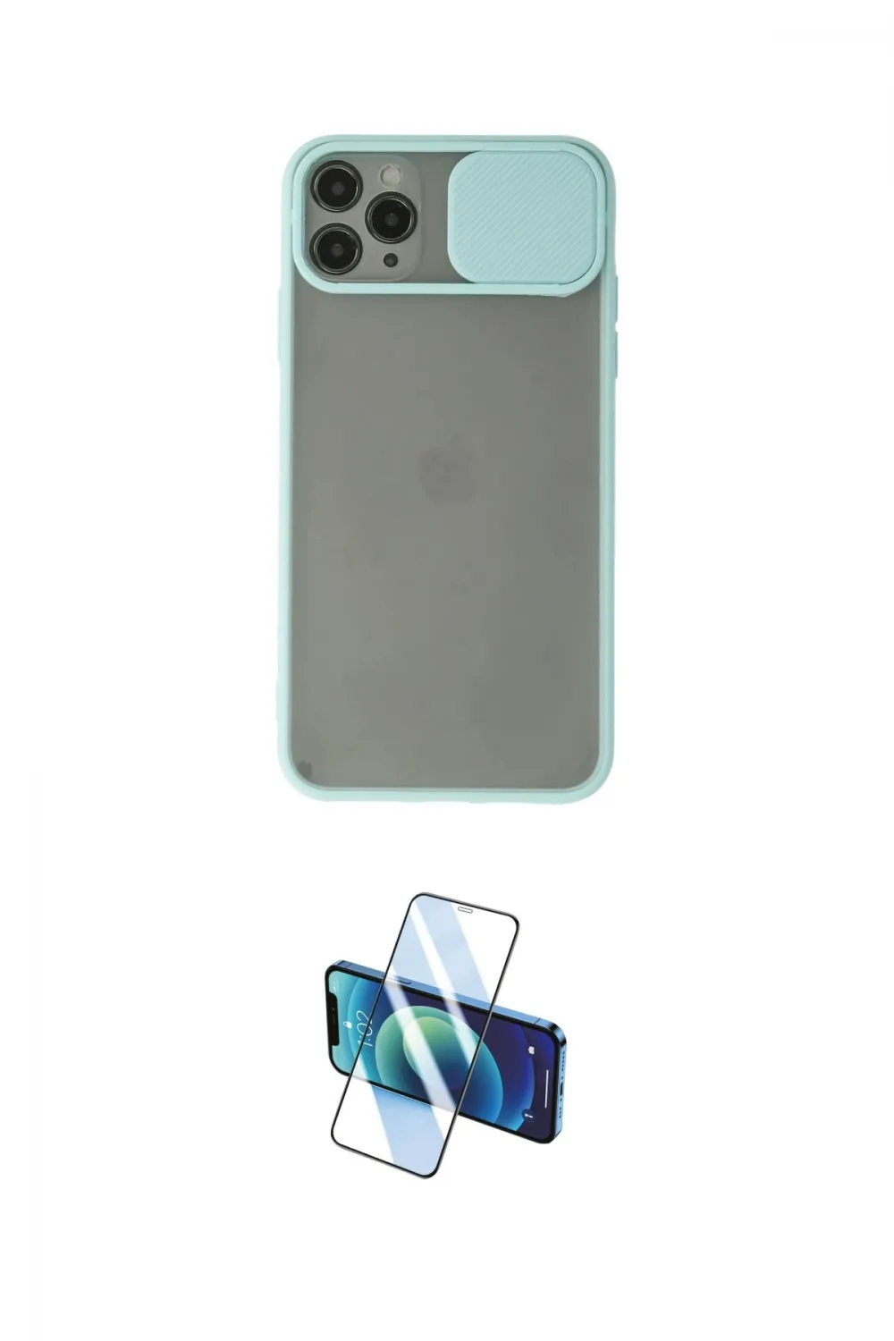 ieg™ iPhone 11 Pro Kılıf Vadi Çizgi - Siyah 3D Antistatik Cam Ekran Koruyucu