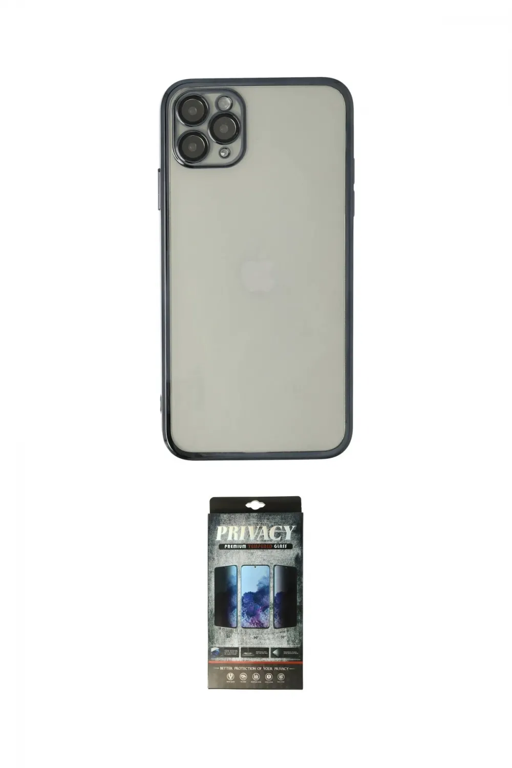 ieg™ iPhone 11 Pro Kılıf Vadi Minimal - Siyah 34D Hayalet Izgaralı Cam