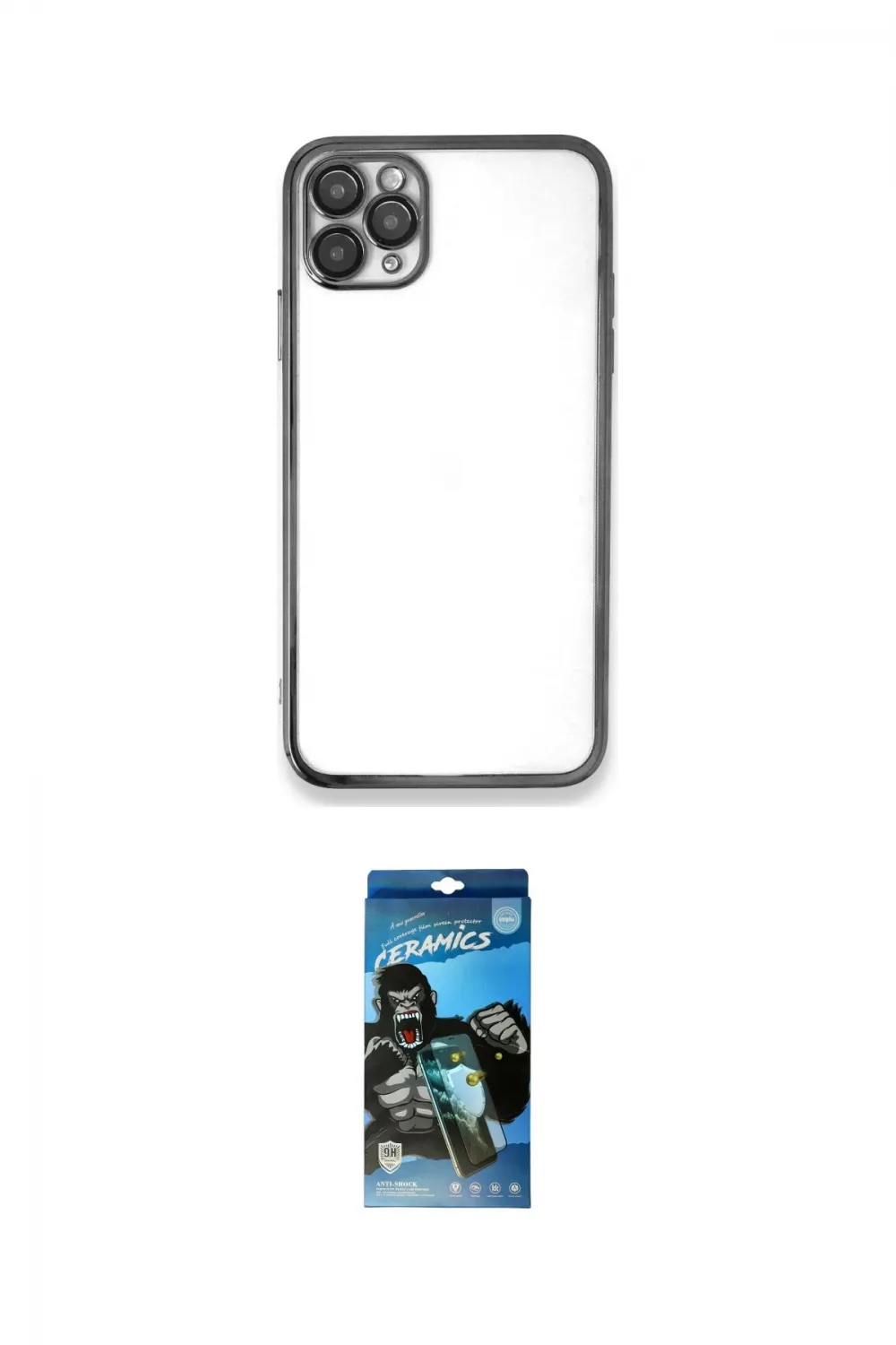 ieg™ iPhone 11 Pro Kılıf Vadi Minimal - Siyah 34D Izgaralı Cam