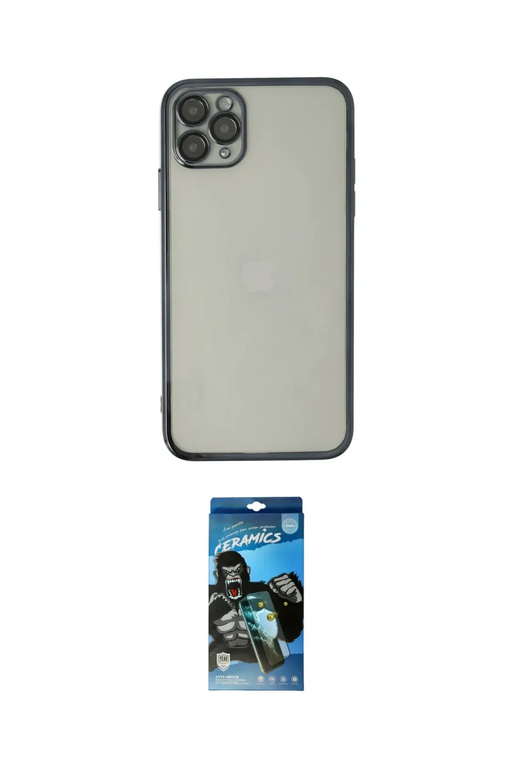 ieg™ iPhone 11 Pro Kılıf Vadi Minimal - Siyah 34D Izgaralı Cam