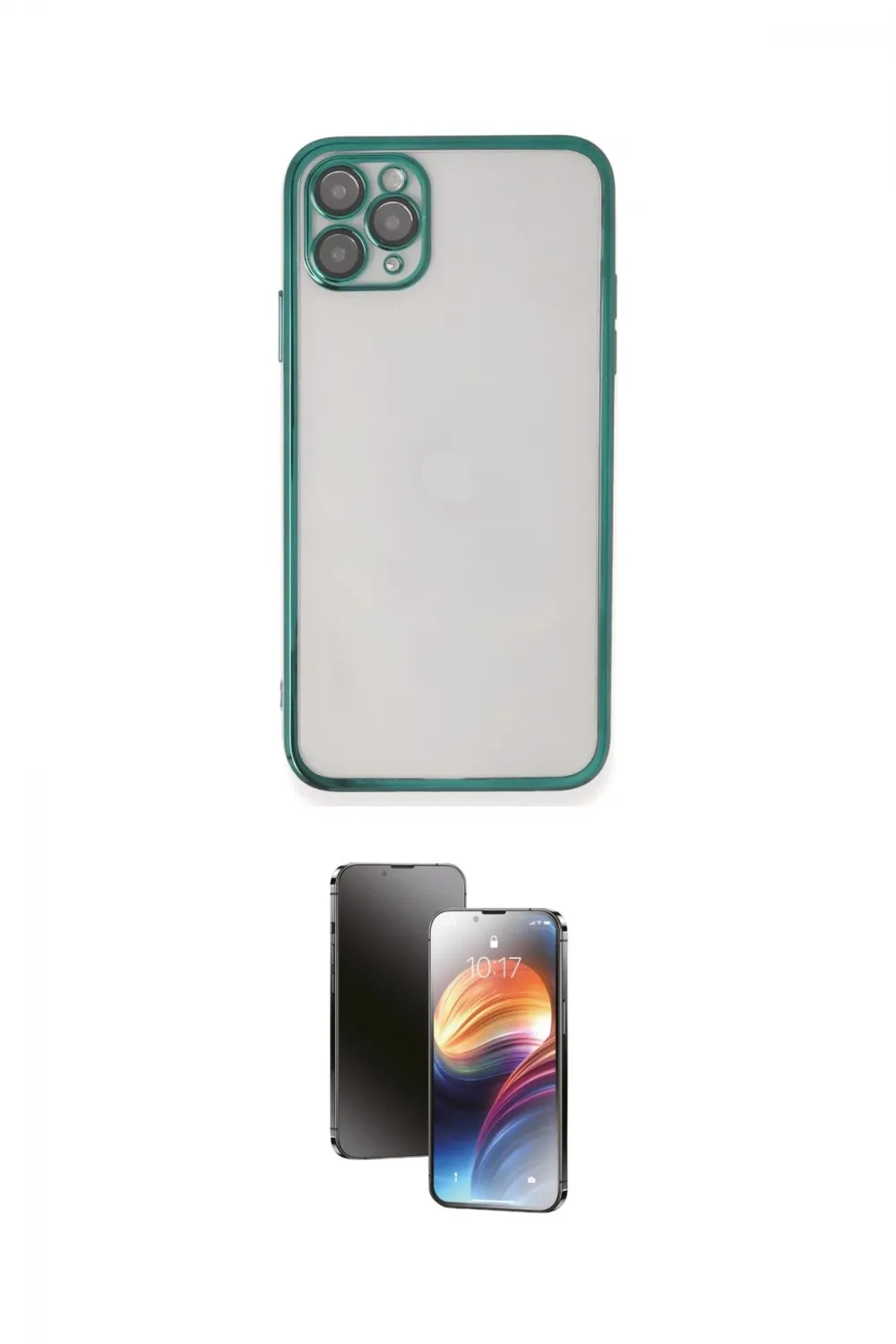 ieg™ iPhone 11 Pro Kılıf Vadi Minimal - Siyah 3D Antistatik Mat Seramik Nano Ekran Koruyucu