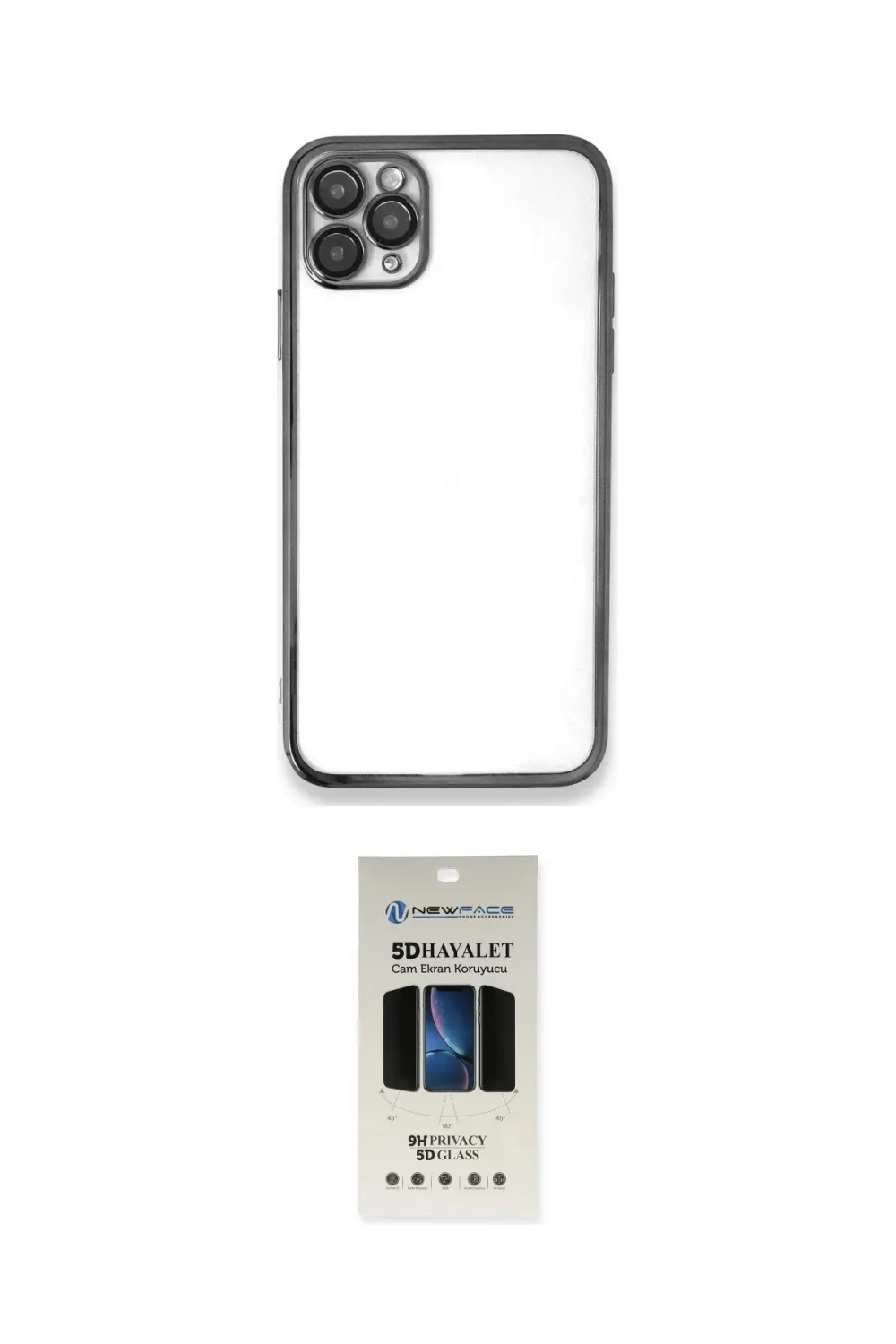 ieg™ iPhone 11 Pro Kılıf Vadi Minimal - Siyah 5D Hayalet Cam Ekran Koruyucu