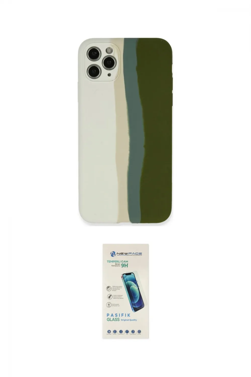 ieg™ iPhone 11 Pro Kılıf Yadigar Çizgi - Şeffaf Pasifik Cam Ekran Koruyucu
