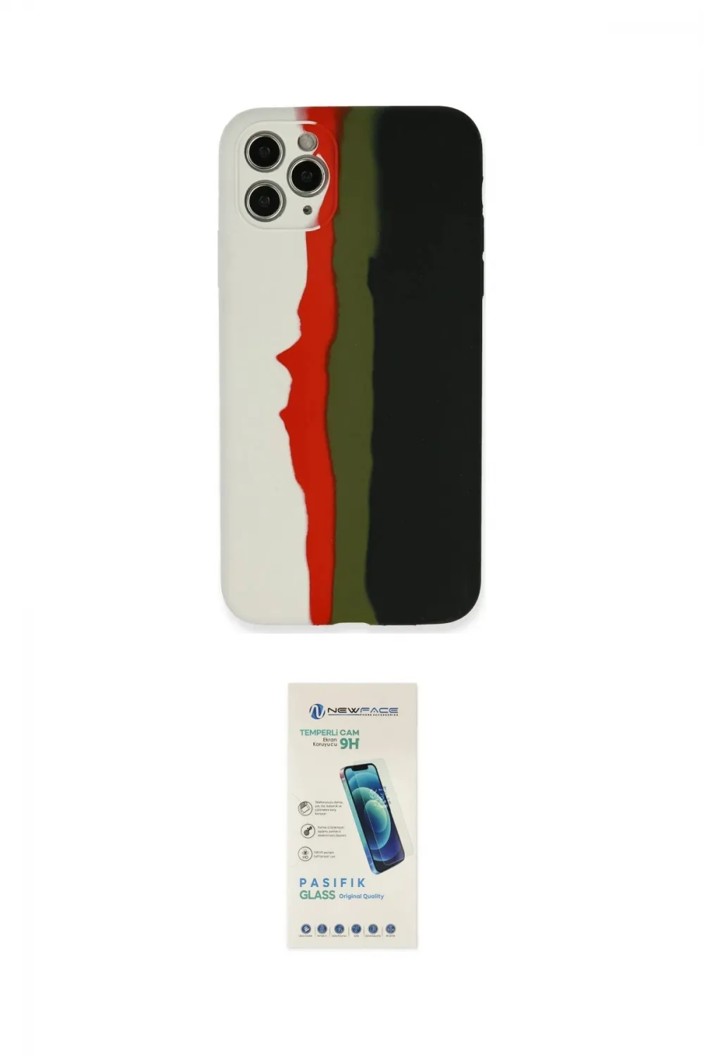 ieg™ iPhone 11 Pro Kılıf Yadigar Çizgi - Şeffaf Pasifik Cam Ekran Koruyucu