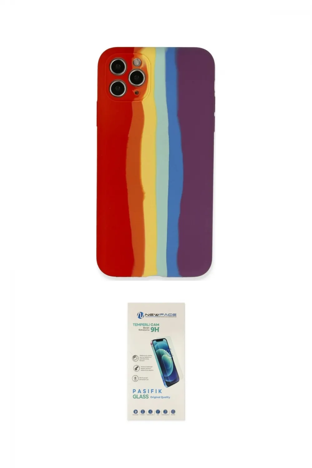 ieg™ iPhone 11 Pro Kılıf Yadigar Çizgi - Şeffaf Pasifik Cam Ekran Koruyucu