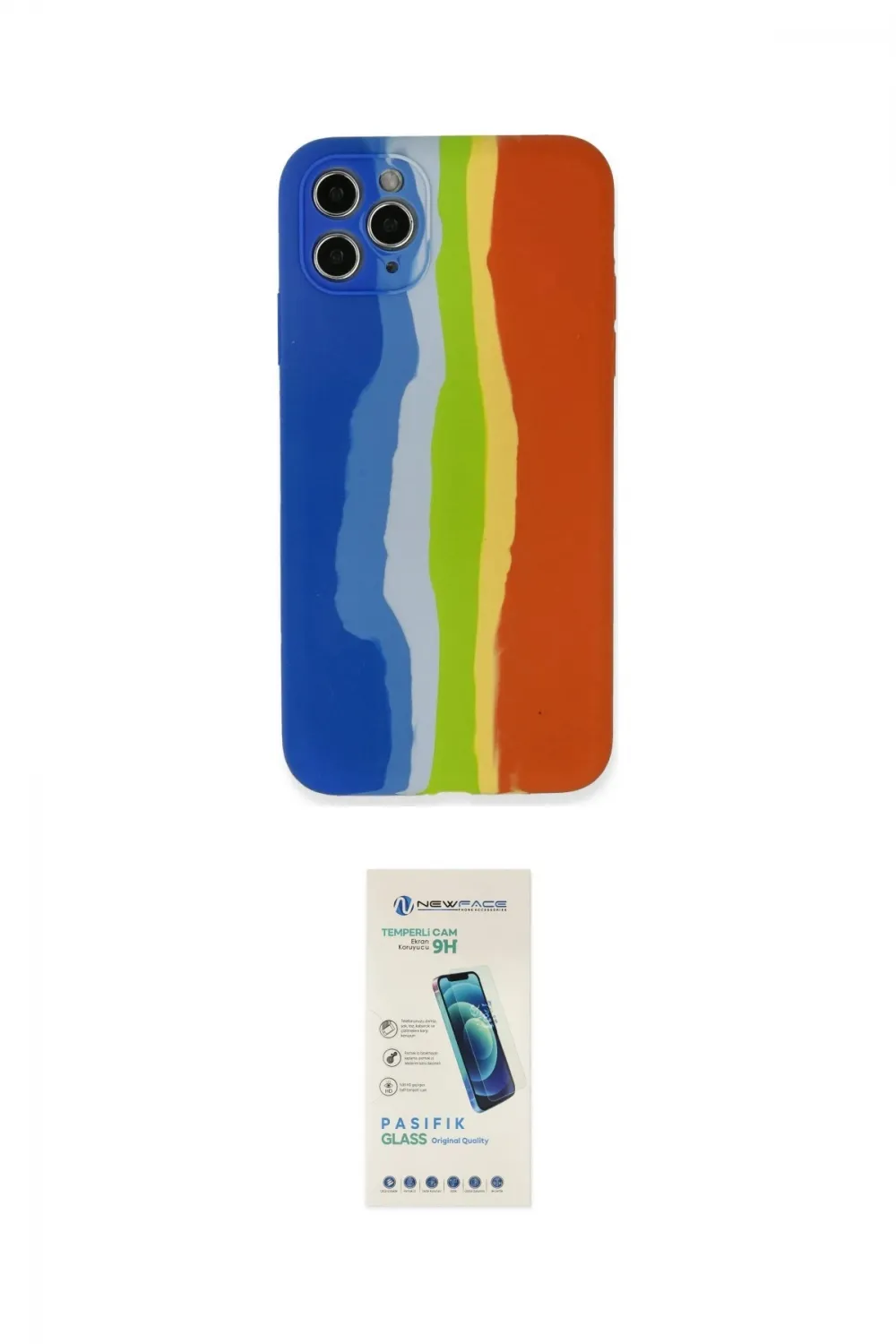 ieg™ iPhone 11 Pro Kılıf Yadigar Çizgi - Şeffaf Pasifik Cam Ekran Koruyucu