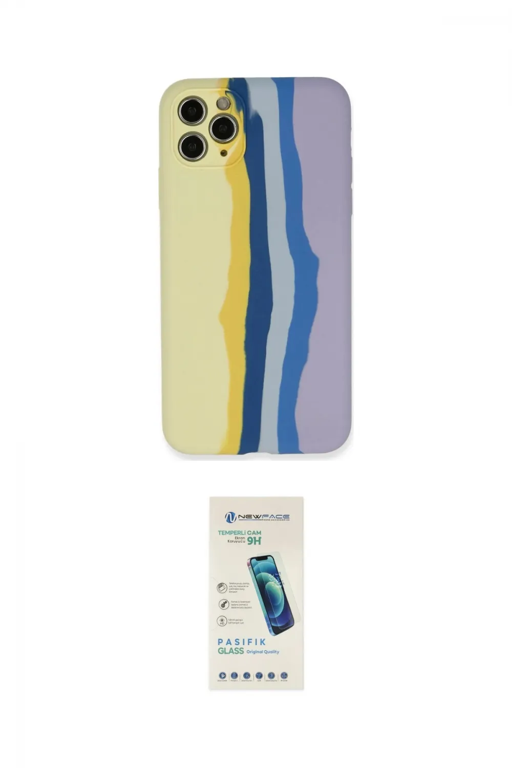 ieg™ iPhone 11 Pro Kılıf Yadigar Çizgi - Şeffaf Pasifik Cam Ekran Koruyucu