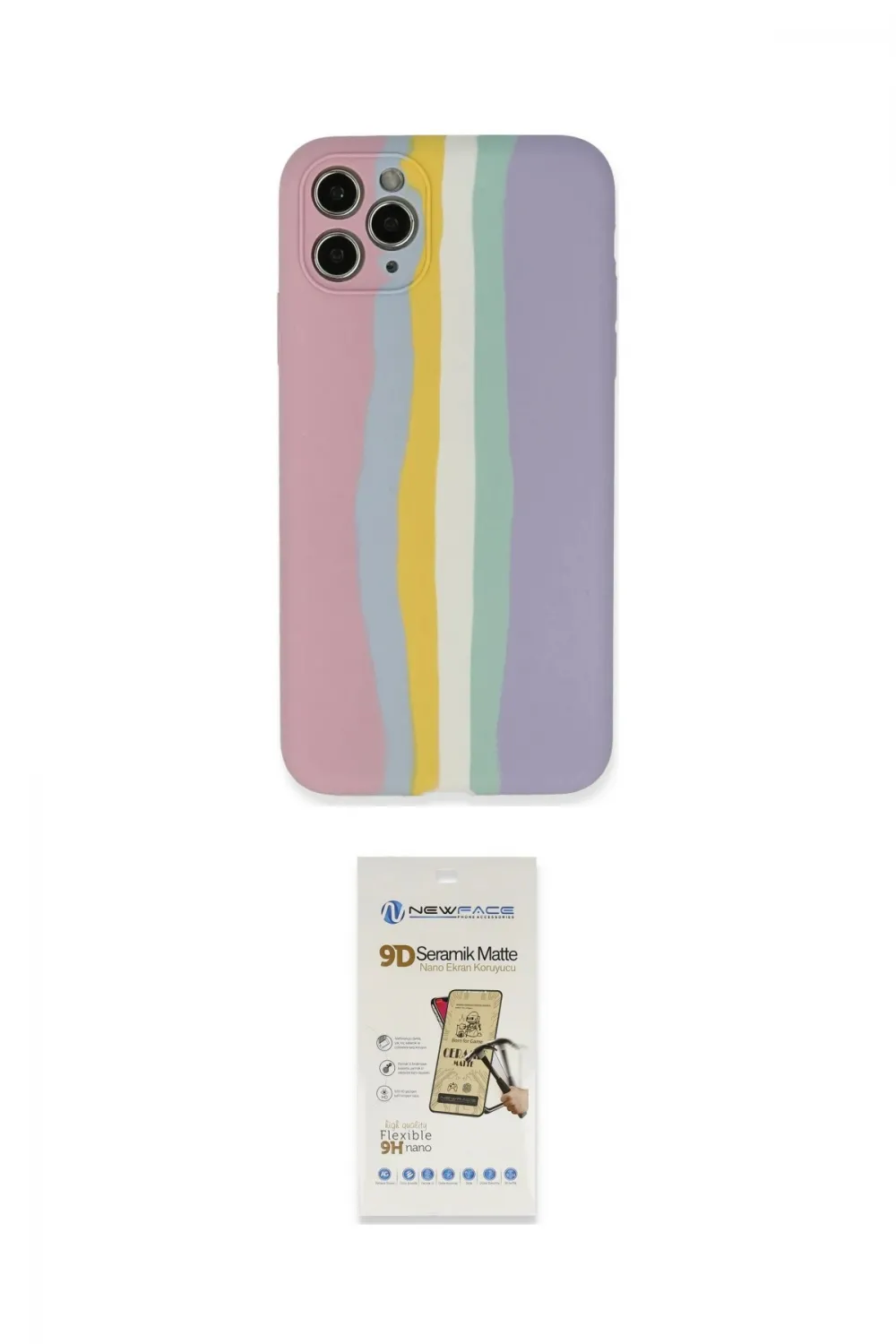 ieg™ iPhone 11 Pro Kılıf Yadigar Çizgi - Siyah Mat Seramik Nano Ekran Koruyucu