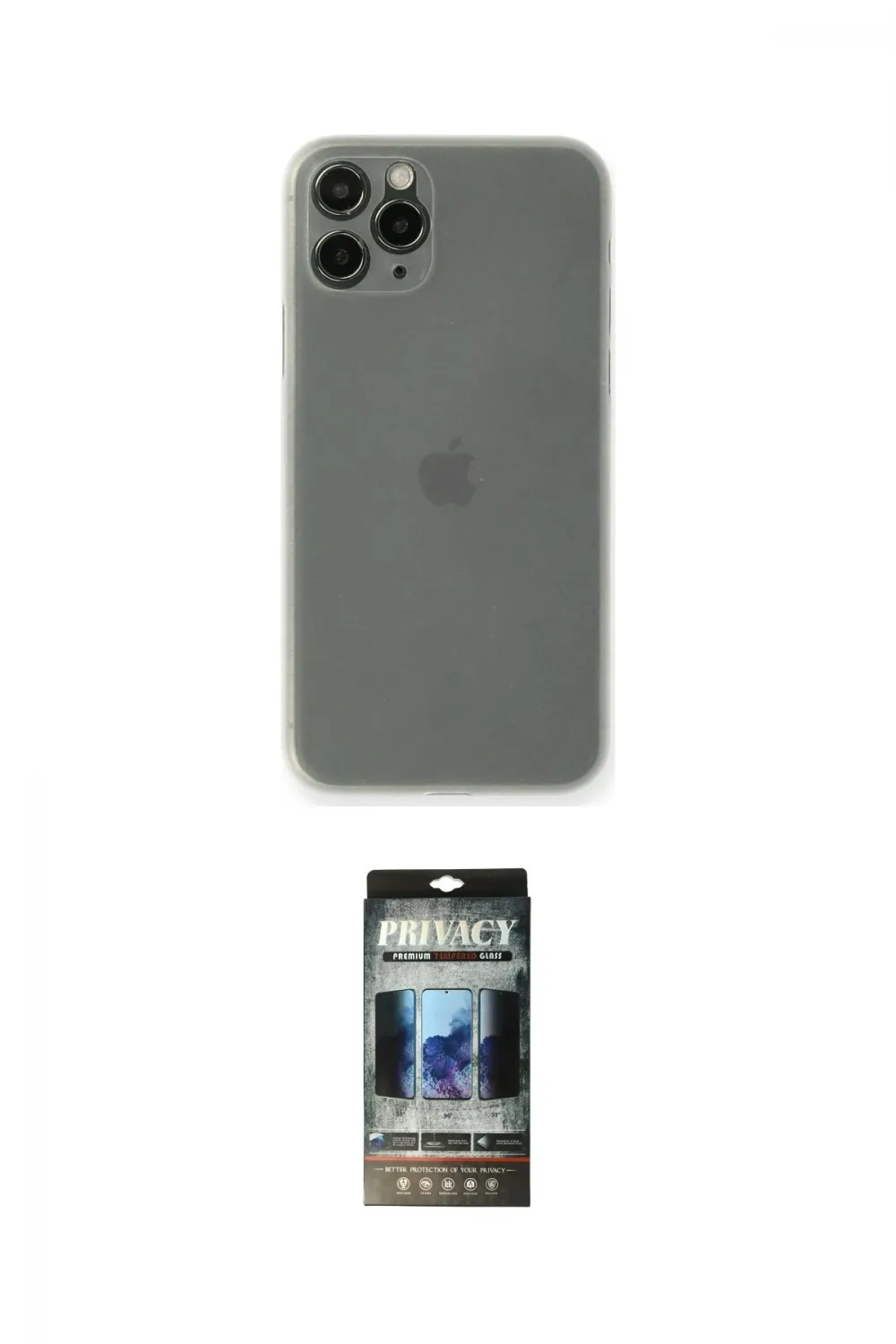 ieg™ iPhone 11 Pro Kılıf Yadigar Yansıma Serisi - Siyah 34D Hayalet Izgaralı Cam