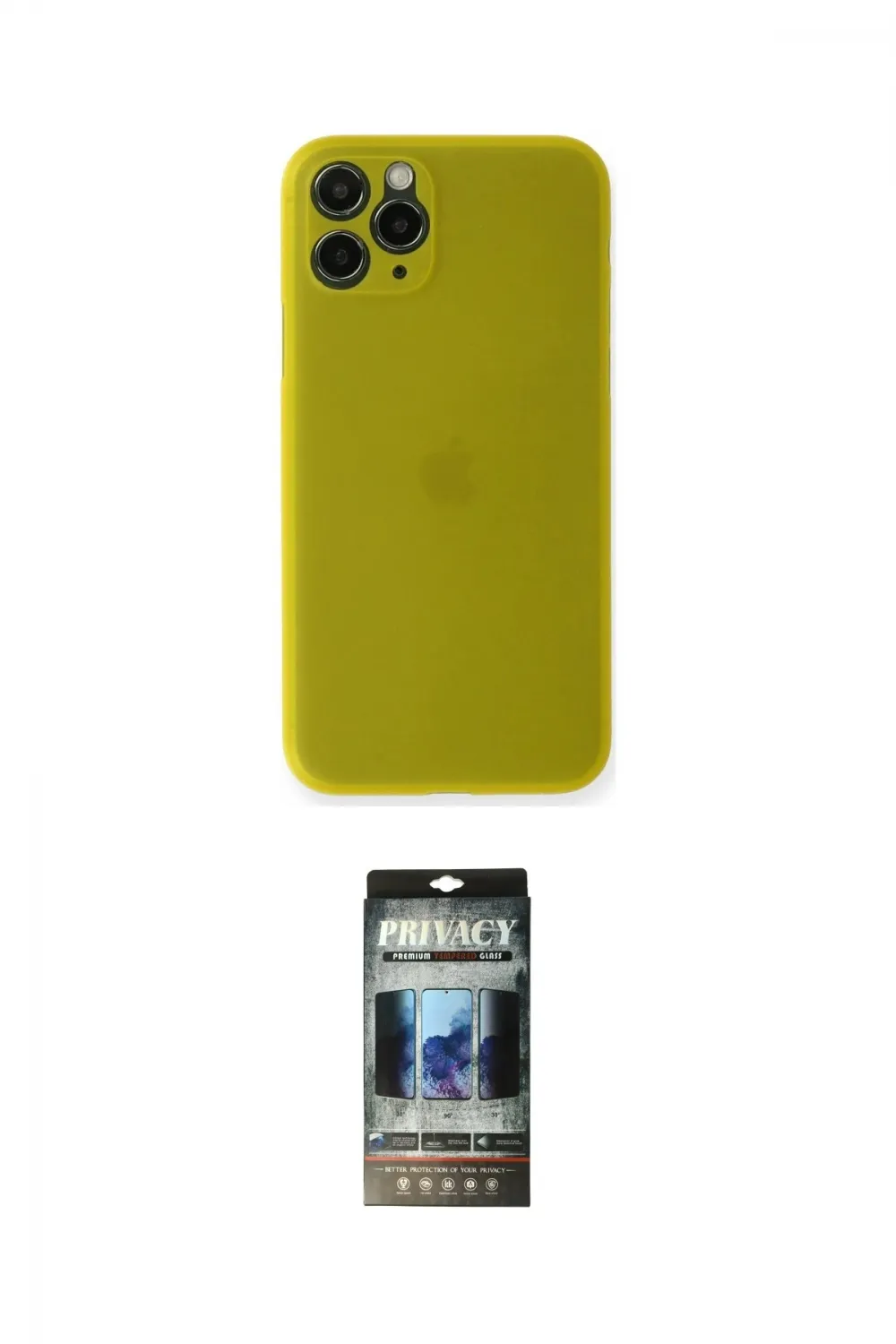 ieg™ iPhone 11 Pro Kılıf Yadigar Yansıma Serisi - Siyah 34D Hayalet Izgaralı Cam