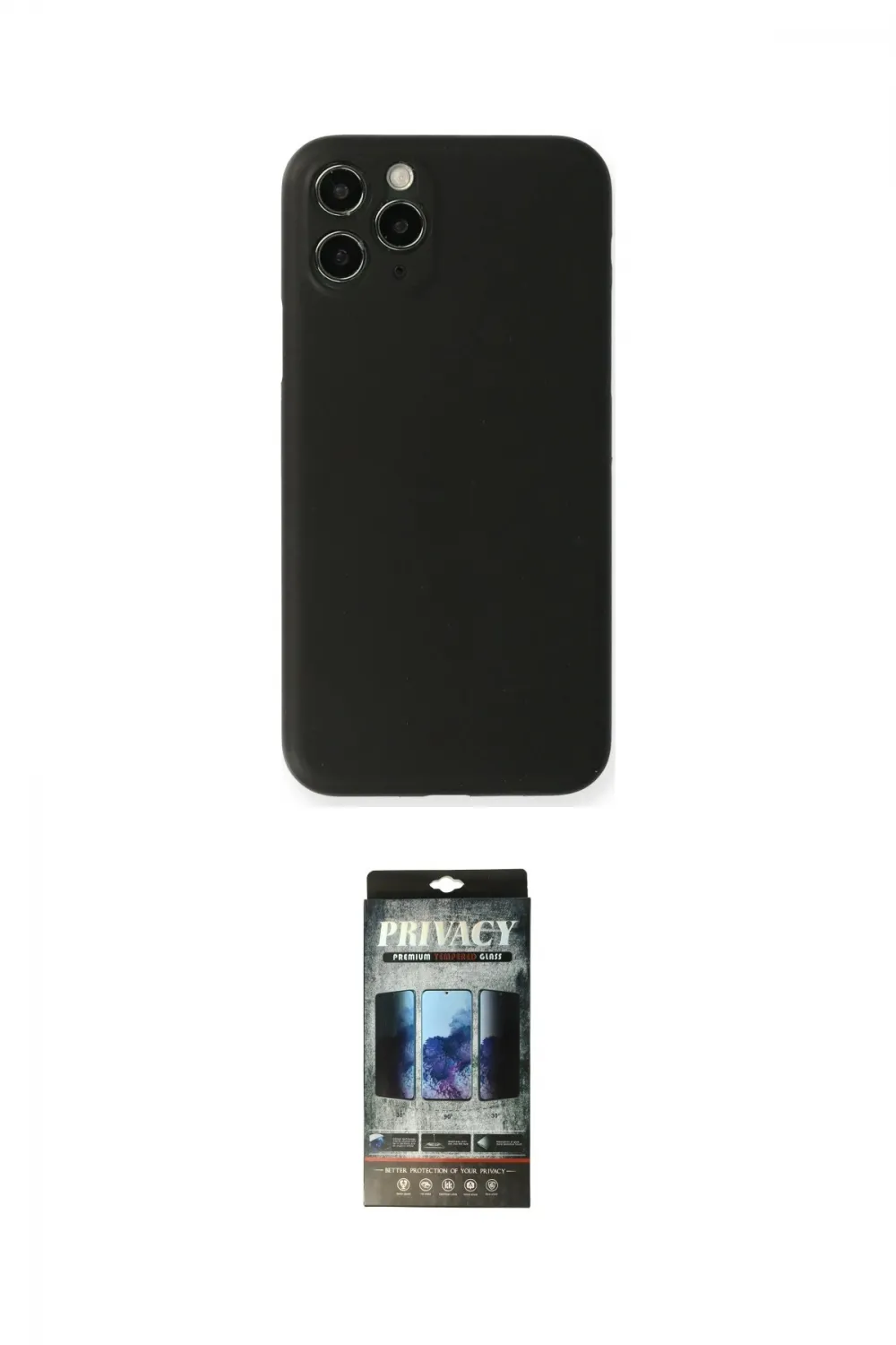 ieg™ iPhone 11 Pro Kılıf Yadigar Yansıma Serisi - Siyah 34D Hayalet Izgaralı Cam