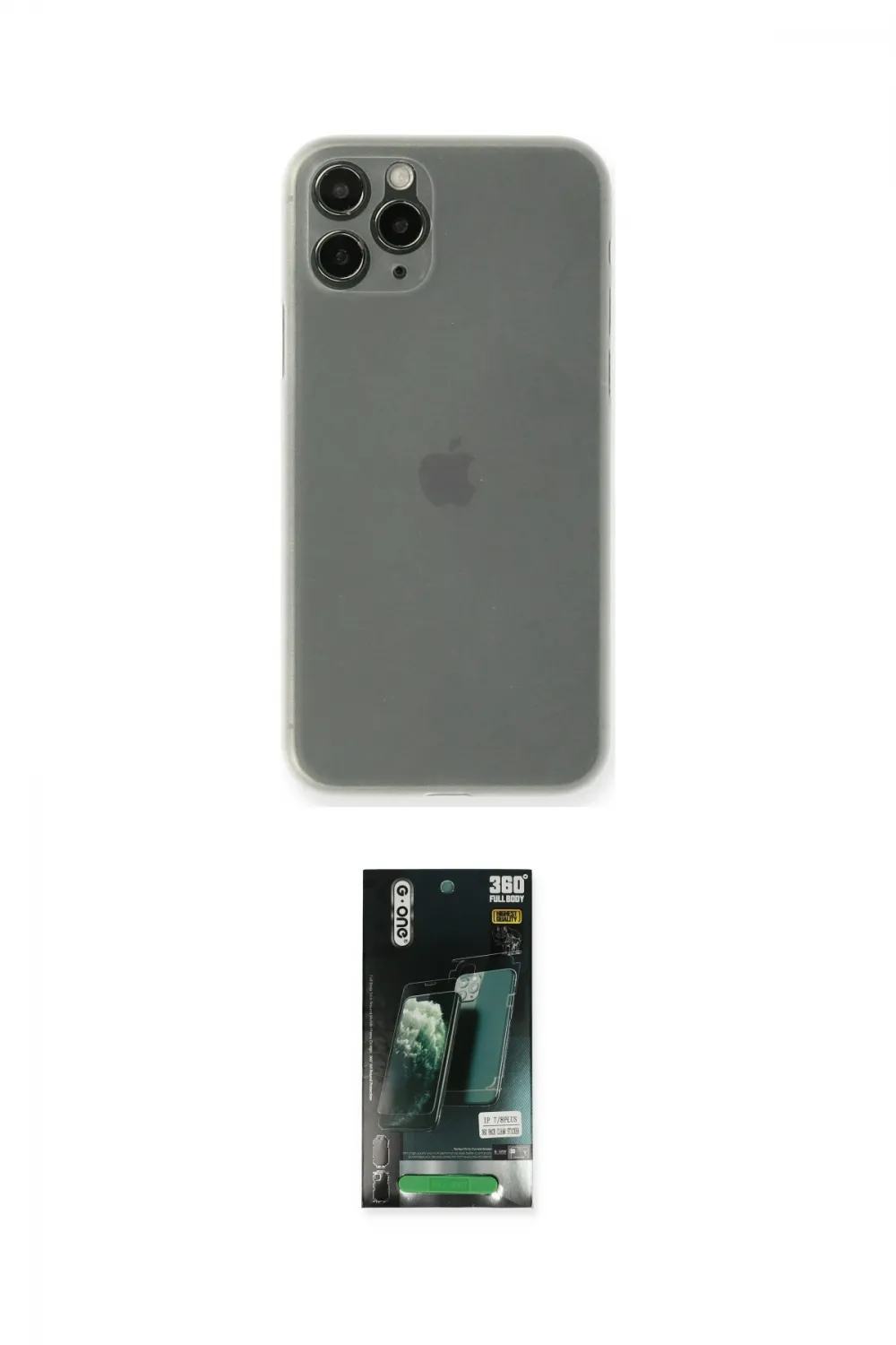 ieg™ iPhone 11 Pro Kılıf Yadigar Yansıma Serisi - Siyah 360 Mat Full Body Arka Koruyucu