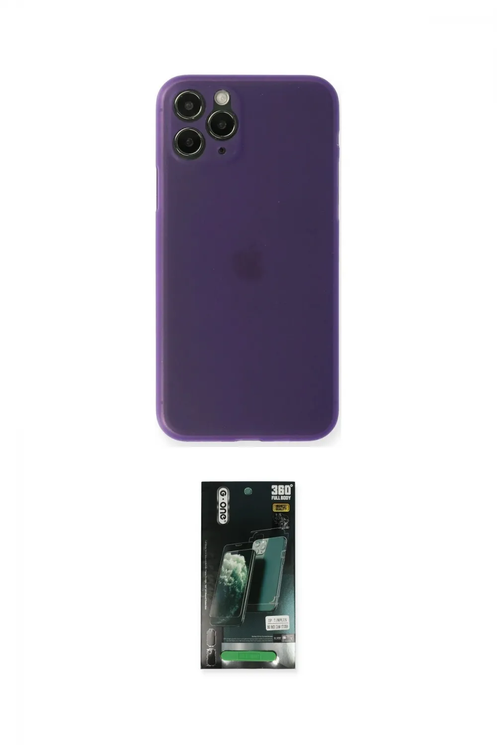 ieg™ iPhone 11 Pro Kılıf Yadigar Yansıma Serisi - Siyah 360 Mat Full Body Arka Koruyucu