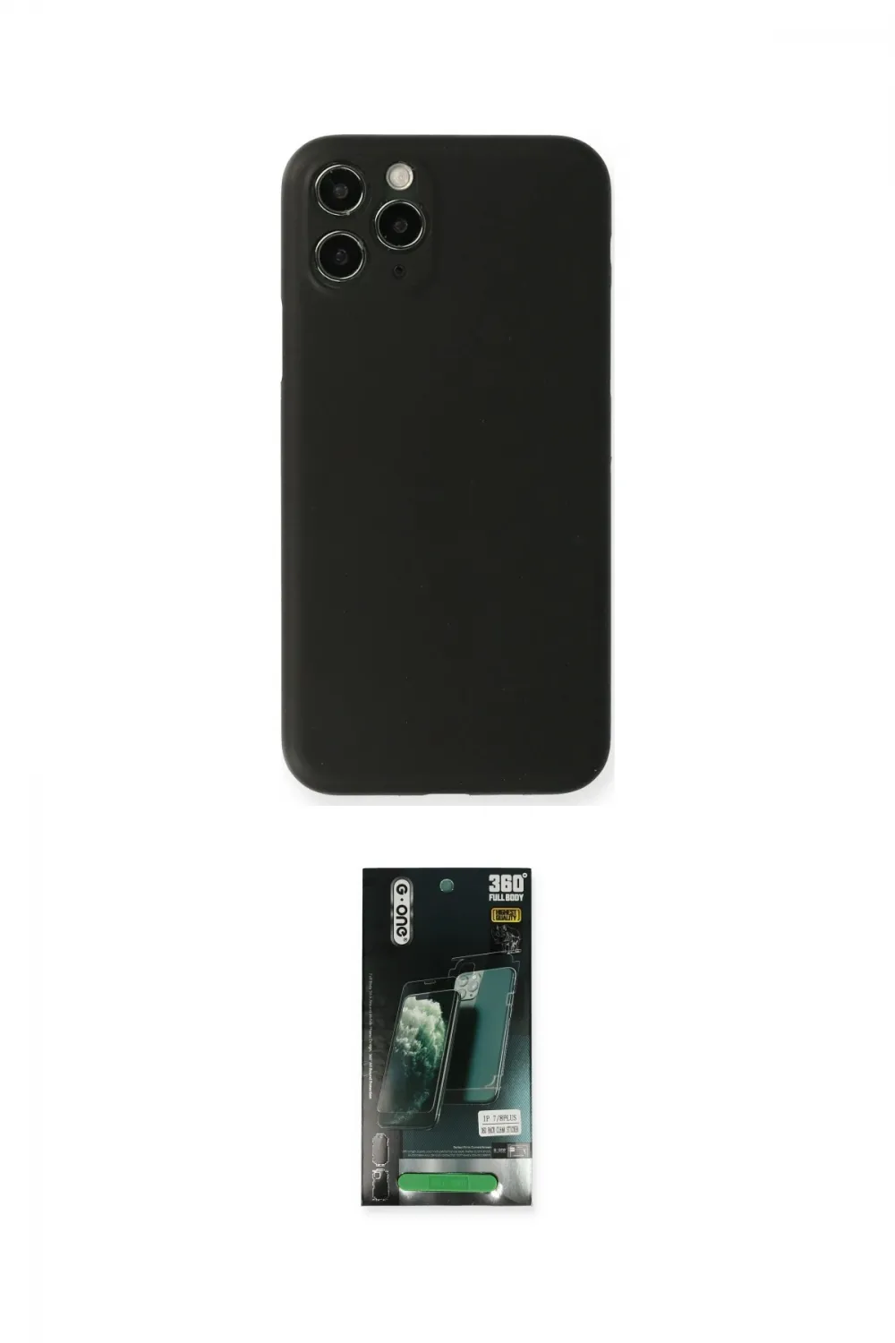 ieg™ iPhone 11 Pro Kılıf Yadigar Yansıma Serisi - Siyah 360 Mat Full Body Arka Koruyucu