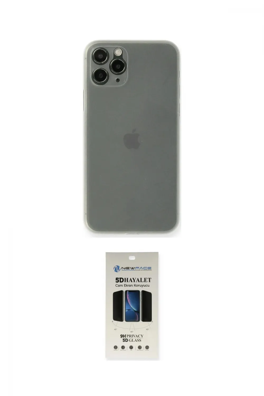 ieg™ iPhone 11 Pro Kılıf Yadigar Yansıma Serisi - Siyah 5D Hayalet Cam Ekran Koruyucu