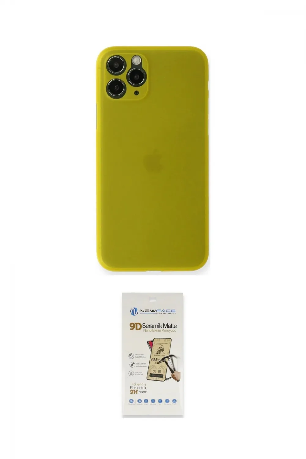 ieg™ iPhone 11 Pro Kılıf Yadigar Yansıma Serisi - Siyah Mat Seramik Nano Ekran Koruyucu