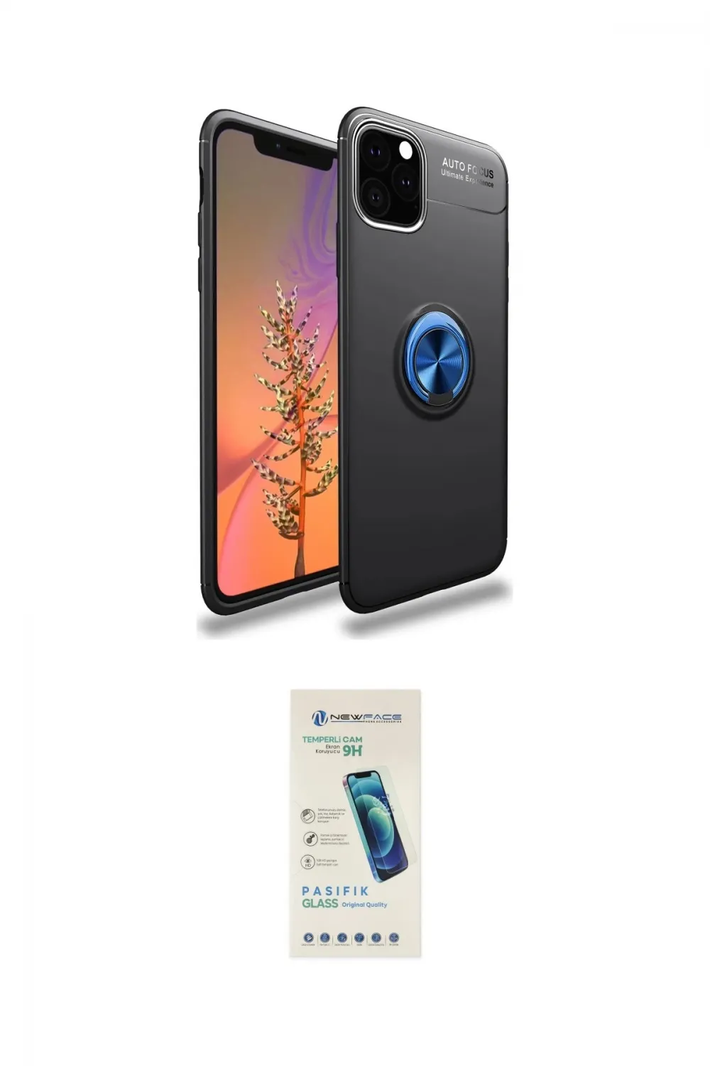 ieg™ iPhone 11 Pro Kılıf Yankı Form Prime - Şeffaf Pasifik Cam Ekran Koruyucu