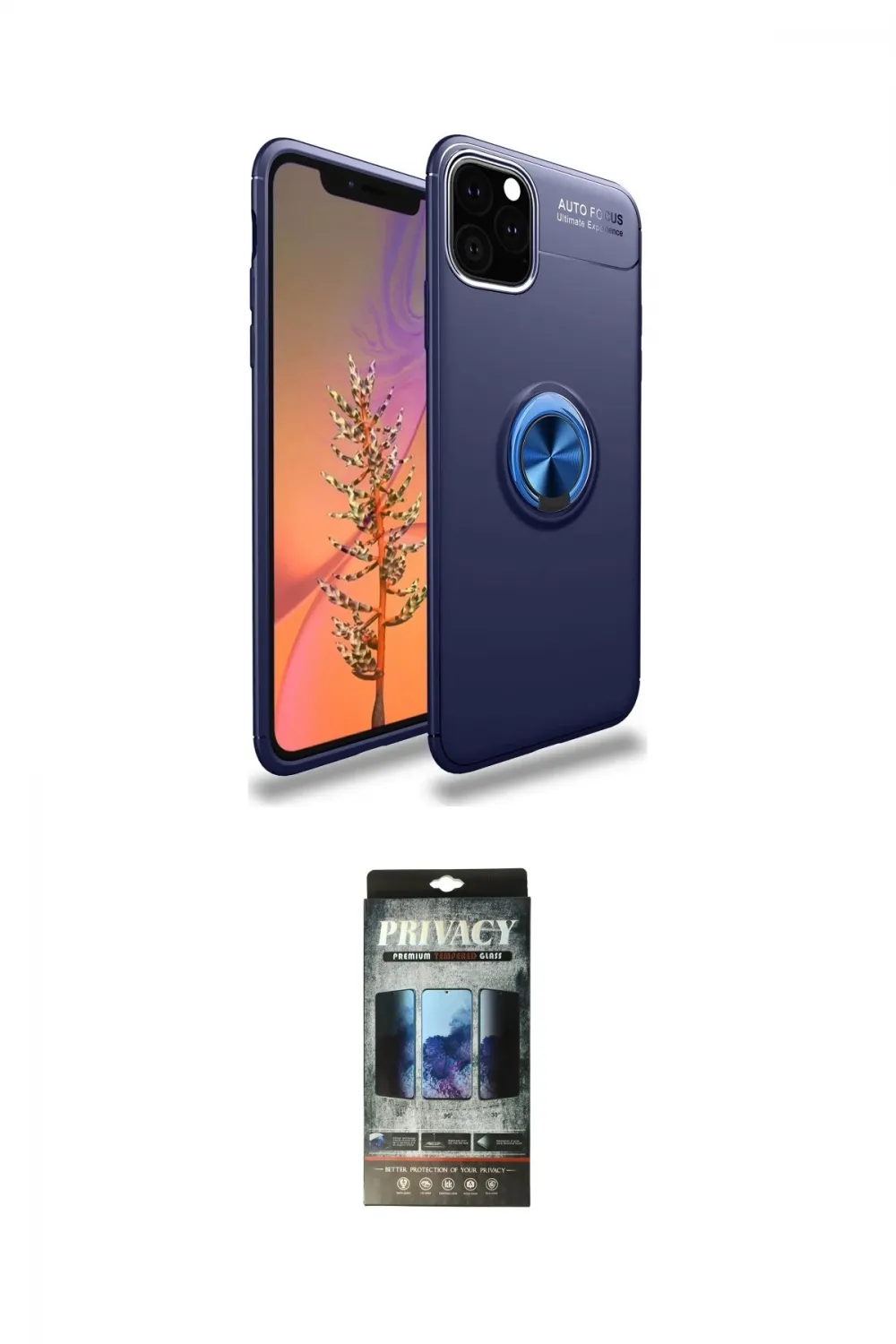 ieg™ iPhone 11 Pro Kılıf Yankı Form Prime - Siyah 34D Hayalet Izgaralı Cam