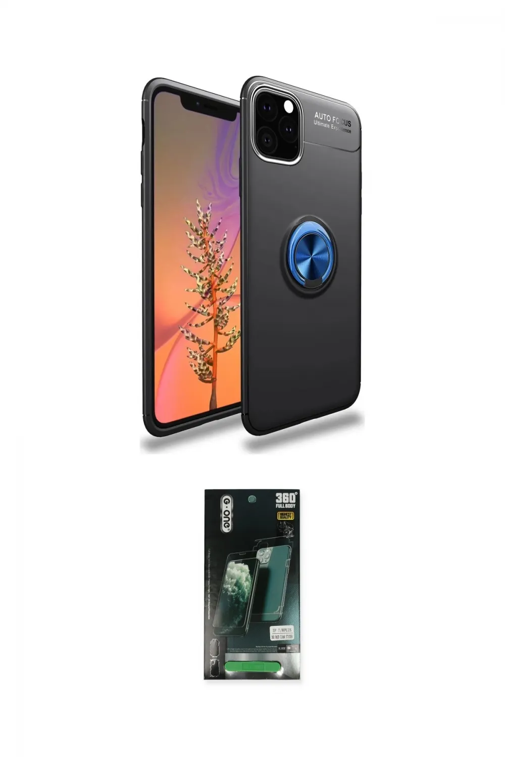 ieg™ iPhone 11 Pro Kılıf Yankı Form Prime - Siyah 360 Mat Full Body Arka Koruyucu