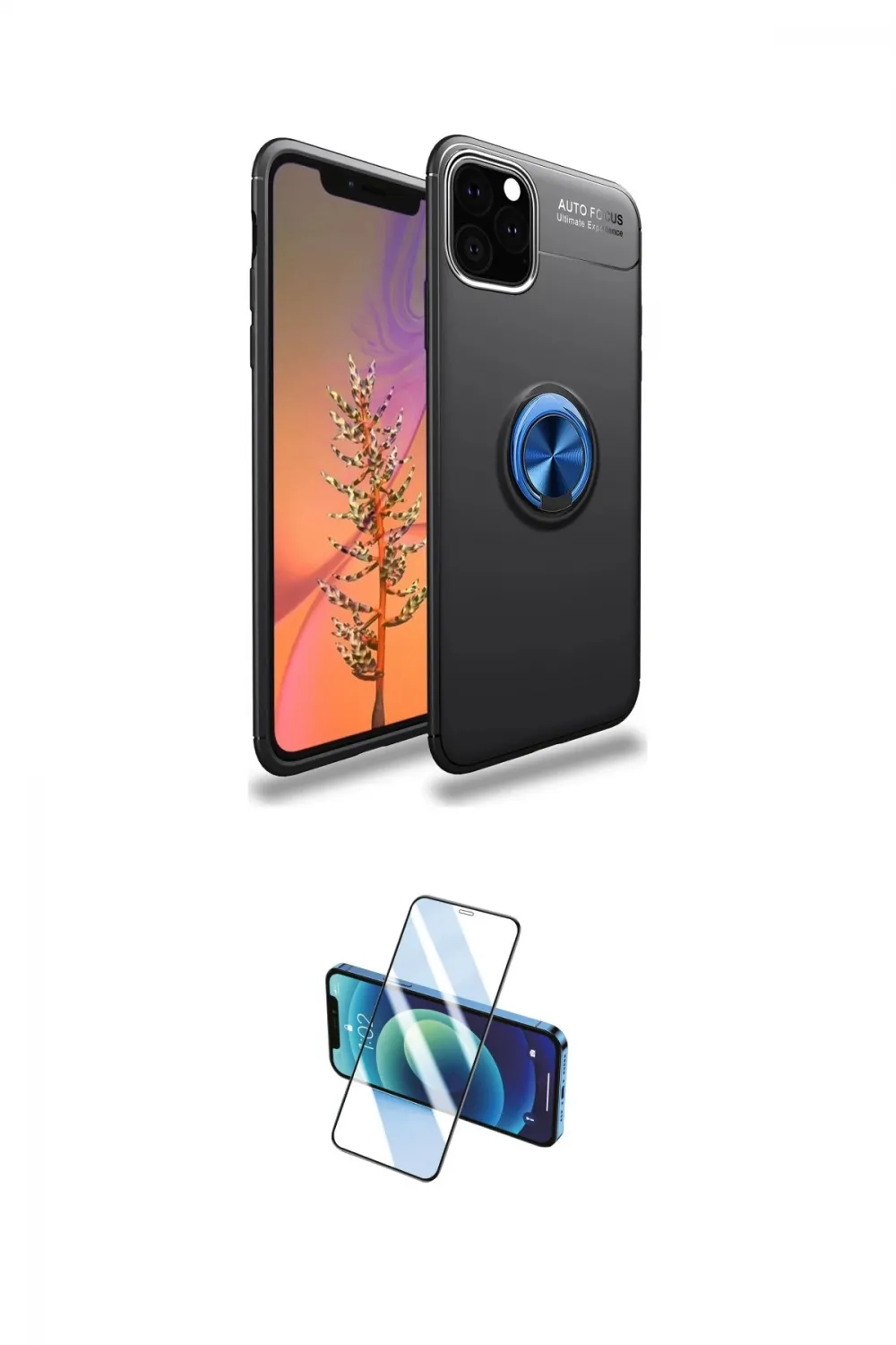 ieg™ iPhone 11 Pro Kılıf Yankı Form Prime - Siyah 3D Antistatik Seramik Nano Ekran Koruyucu