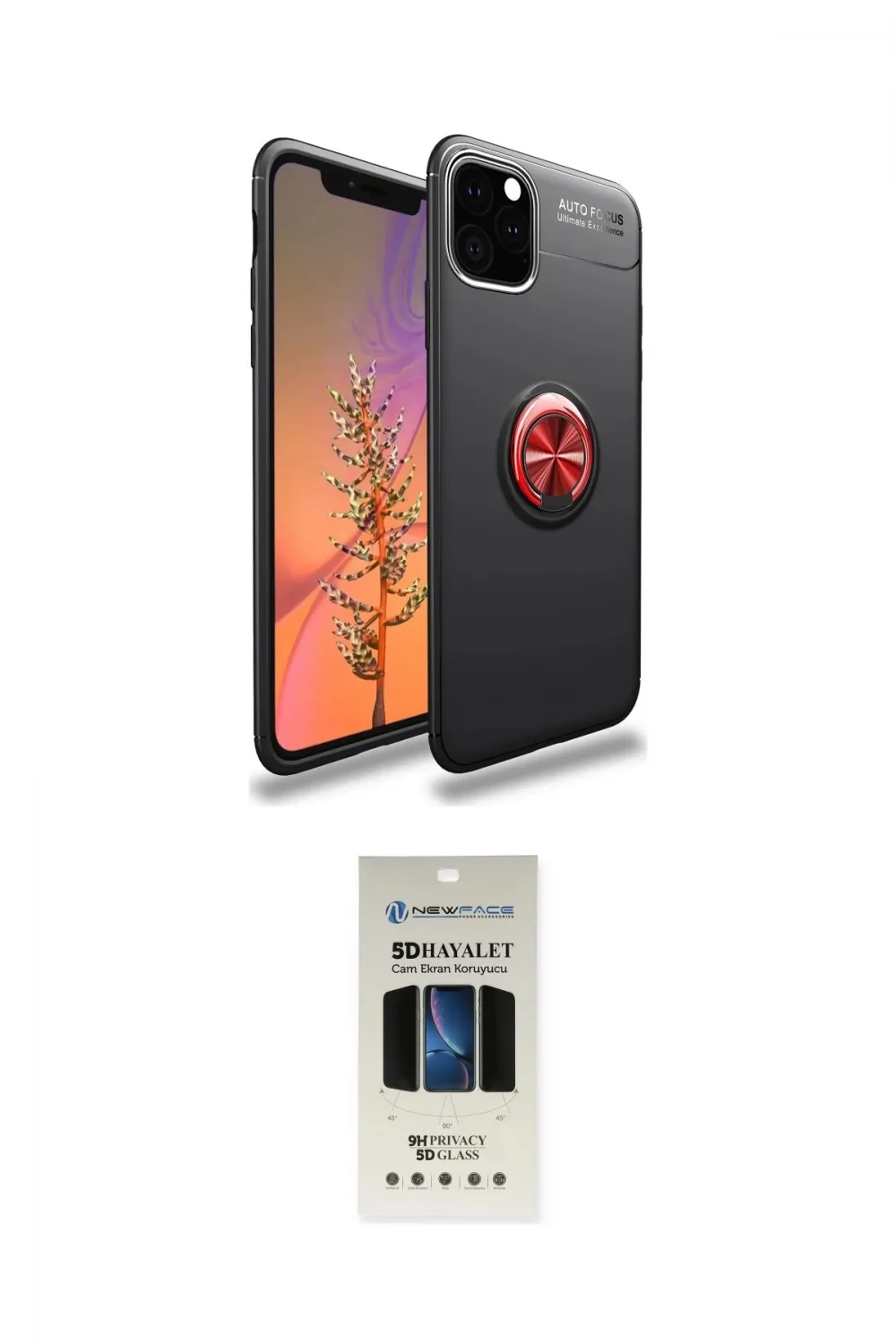 ieg™ iPhone 11 Pro Kılıf Yankı Form Prime - Siyah 5D Hayalet Cam Ekran Koruyucu