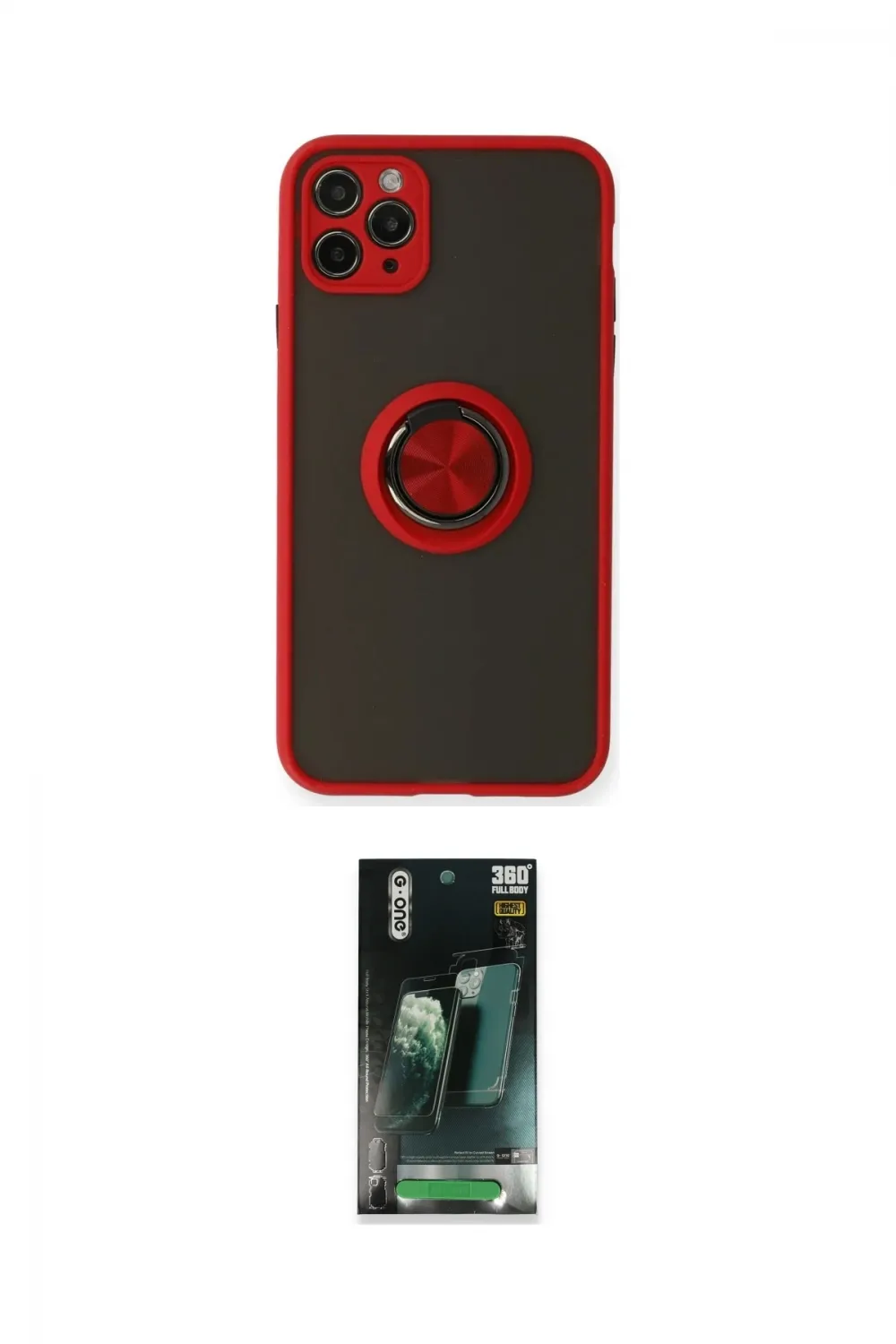 ieg™ iPhone 11 Pro Kılıf Yörünge Çizgi - Şeffaf 360 Full Body Arka Koruyucu