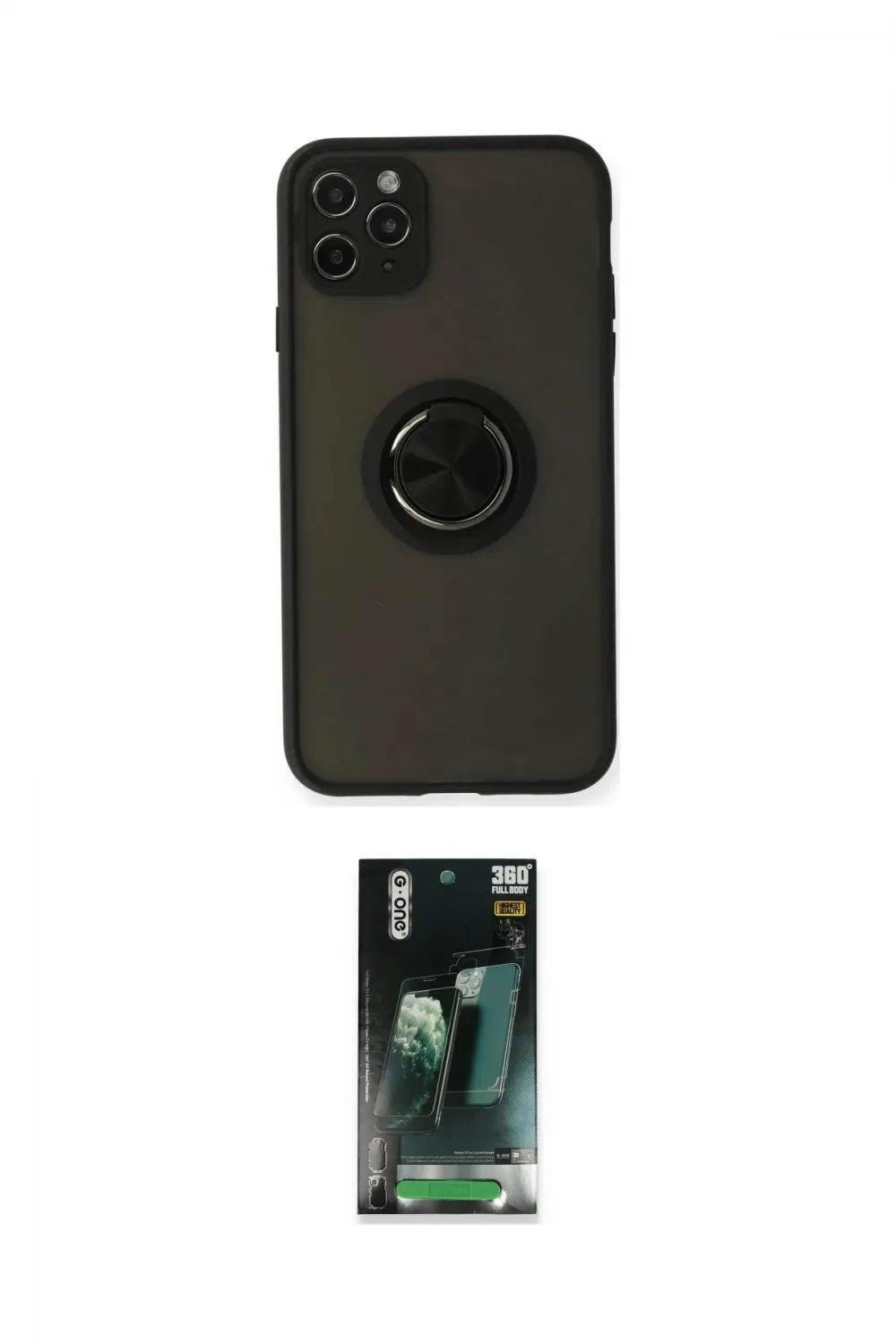 ieg™ iPhone 11 Pro Kılıf Yörünge Çizgi - Şeffaf 360 Full Body Arka Koruyucu