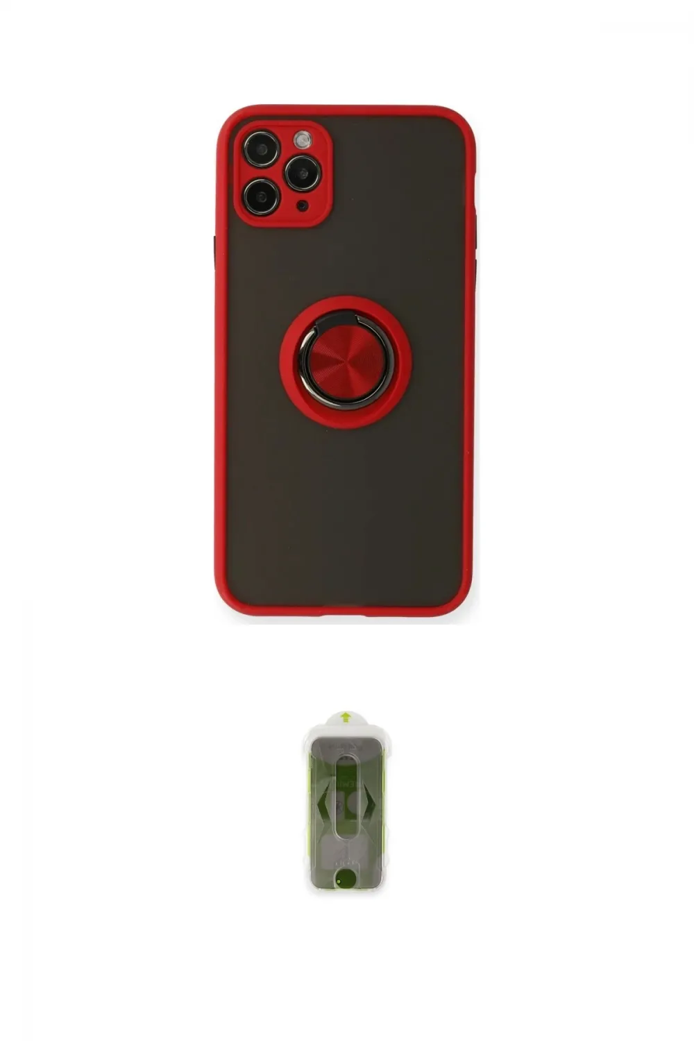 ieg™ iPhone 11 Pro Kılıf Yörünge Çizgi - Siyah Joko Magic 5D Hayalet Cam