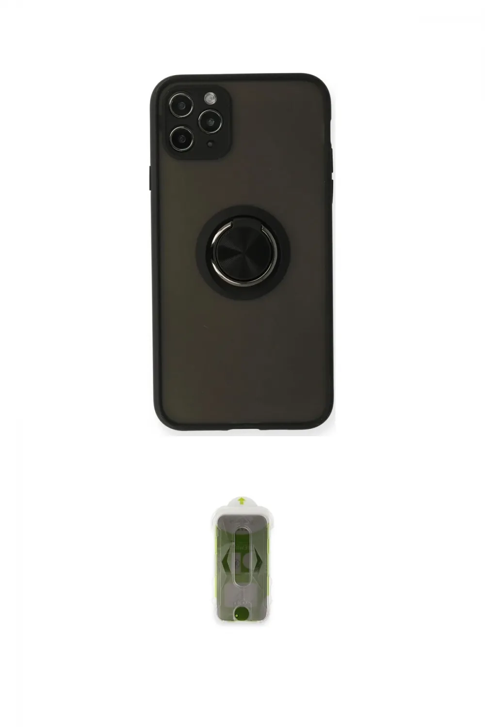ieg™ iPhone 11 Pro Kılıf Yörünge Çizgi - Siyah Joko Magic 5D Hayalet Cam