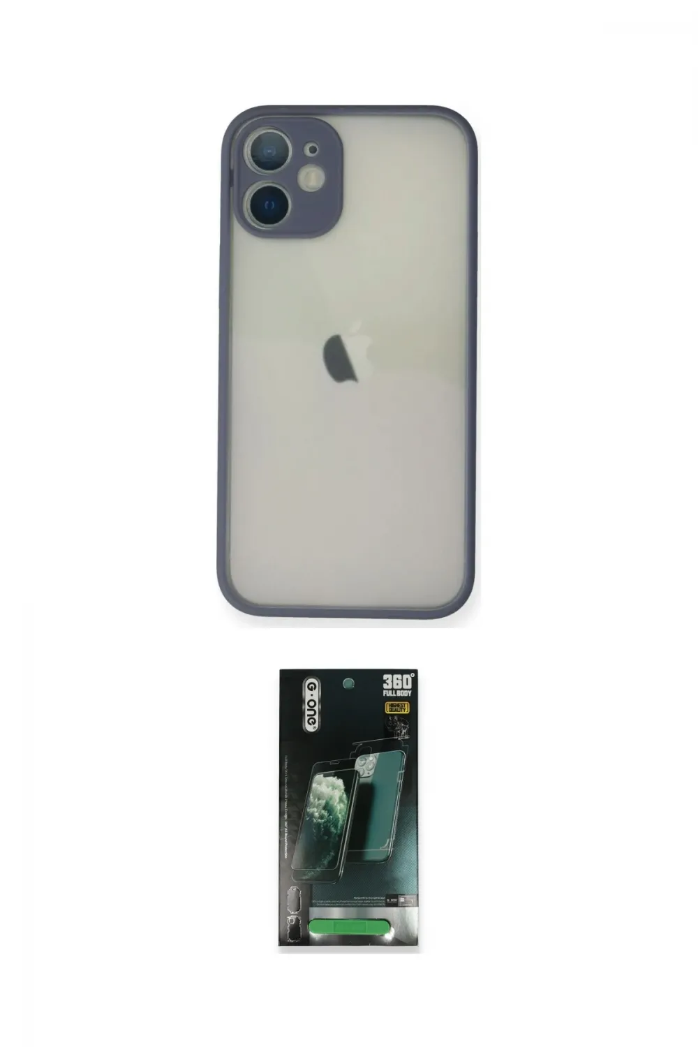 ieg™ iPhone 11 Pro Max Kılıf Ahenk Çizgi Serisi - Şeffaf 360 Full Body Arka Koruyucu