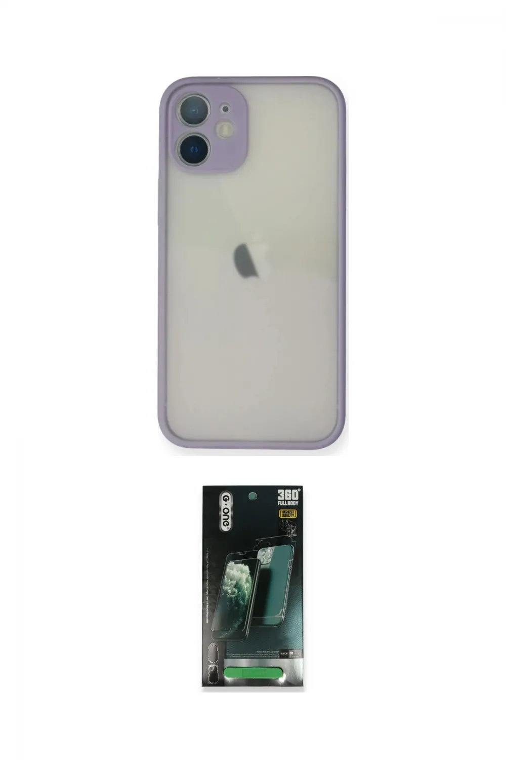 ieg™ iPhone 11 Pro Max Kılıf Ahenk Çizgi Serisi - Şeffaf 360 Full Body Arka Koruyucu