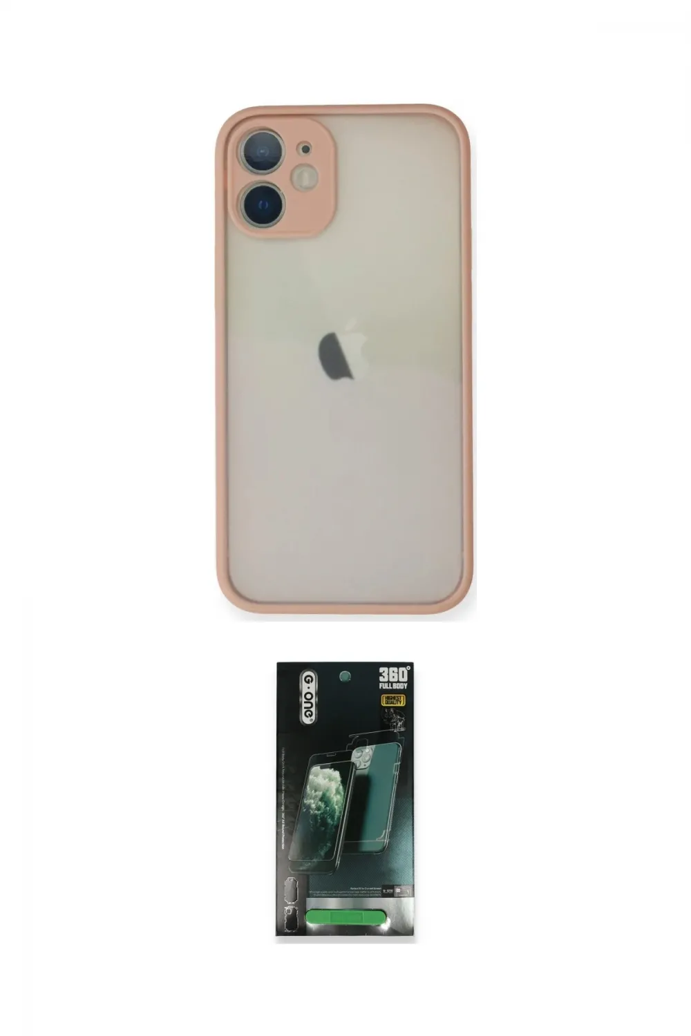 ieg™ iPhone 11 Pro Max Kılıf Ahenk Çizgi Serisi - Şeffaf 360 Full Body Arka Koruyucu