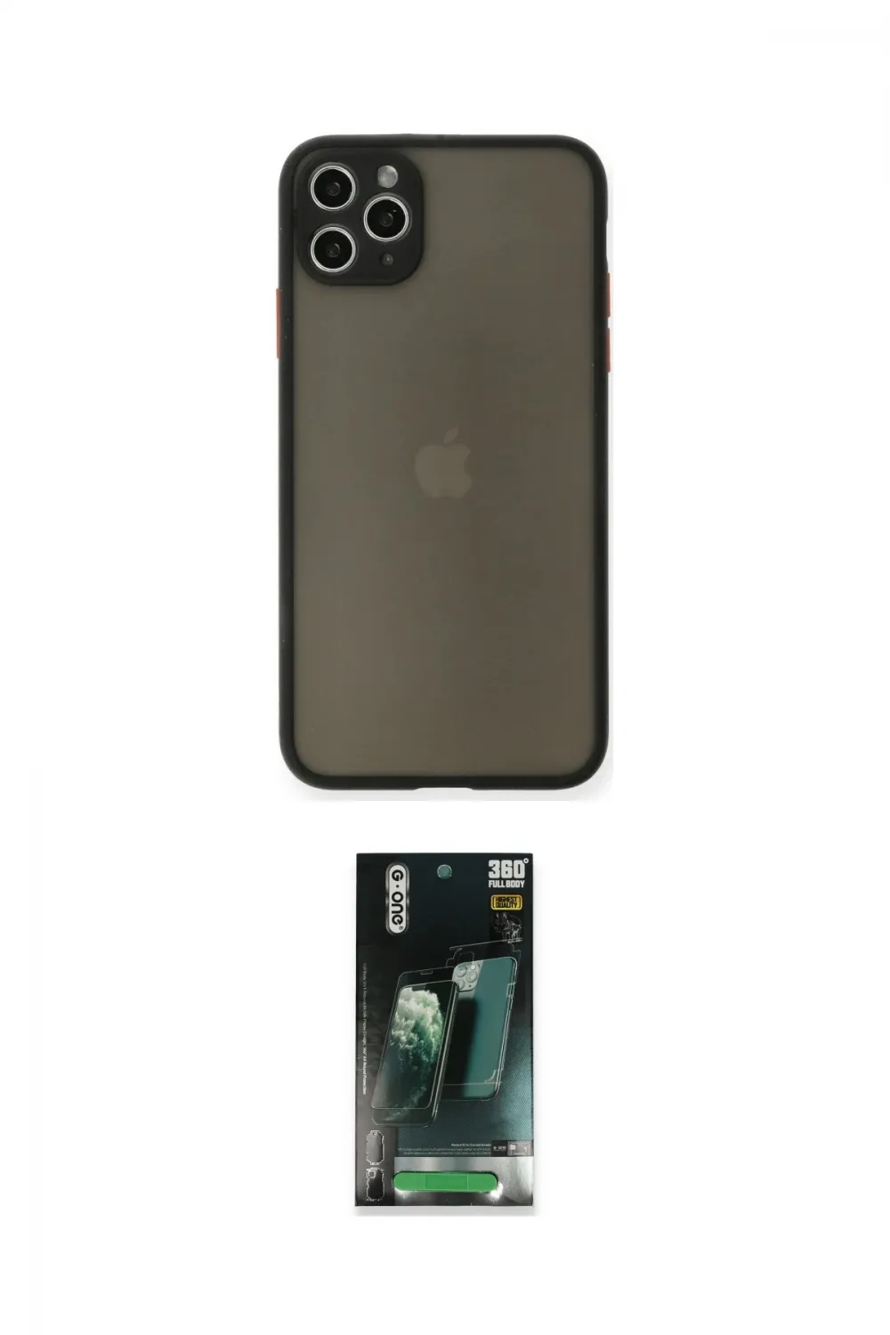 ieg™ iPhone 11 Pro Max Kılıf Ahenk Çizgi Serisi - Şeffaf 360 Full Body Arka Koruyucu