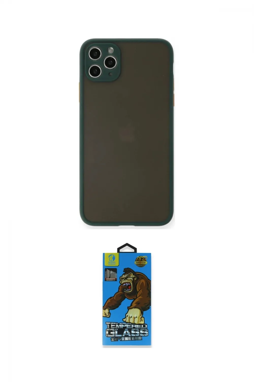ieg™ iPhone 11 Pro Max Kılıf Ahenk Çizgi Serisi - Siyah 18D Cam Ekran Koruyucu