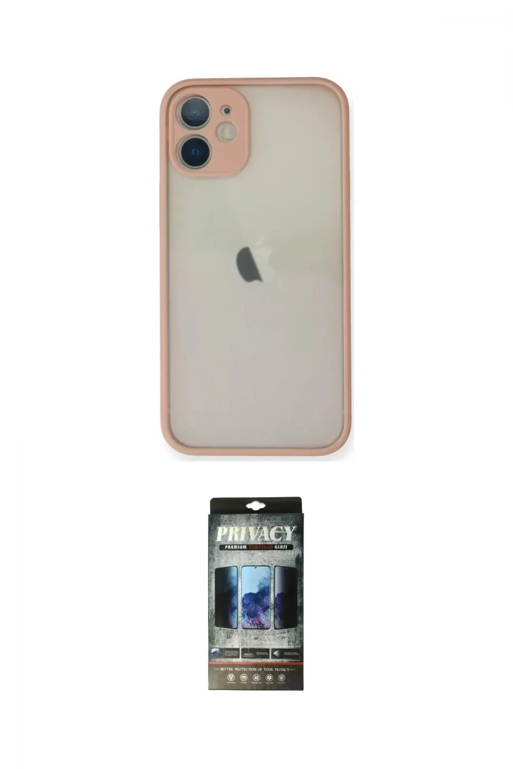 ieg™ iPhone 11 Pro Max Kılıf Ahenk Çizgi Serisi - Siyah 34D Hayalet Izgaralı Cam