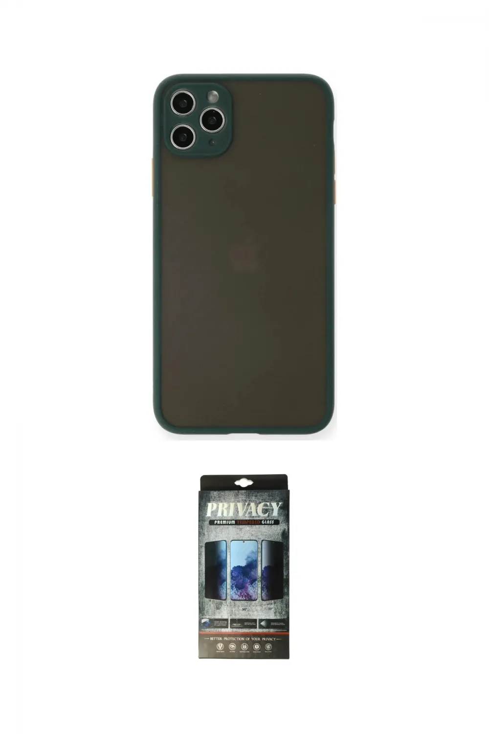 ieg™ iPhone 11 Pro Max Kılıf Ahenk Çizgi Serisi - Siyah 34D Hayalet Izgaralı Cam