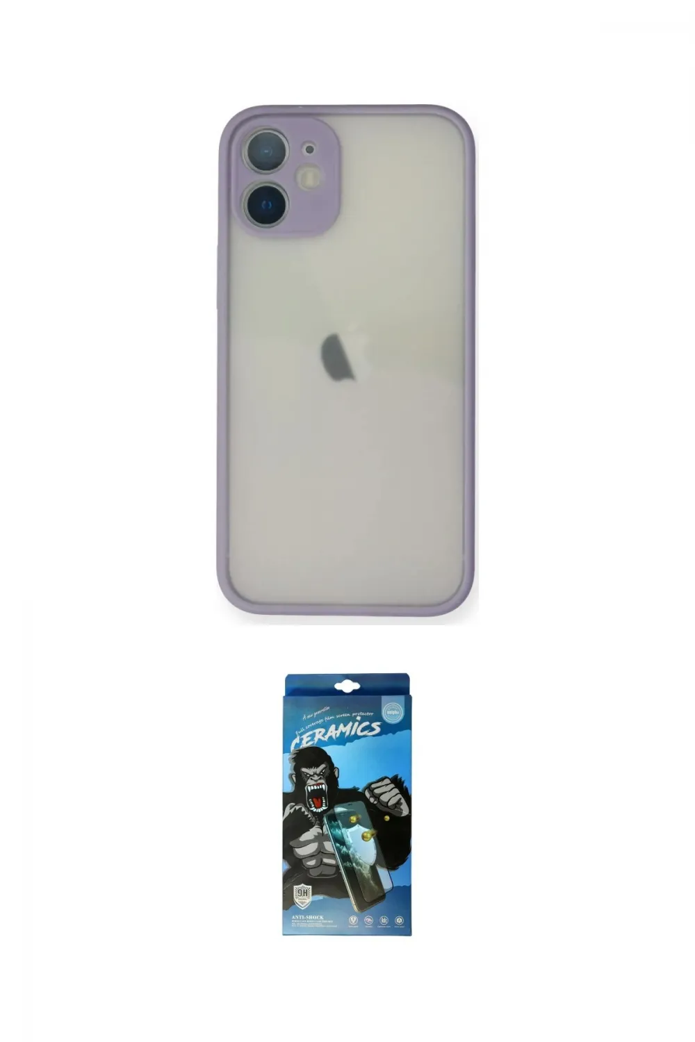 ieg™ iPhone 11 Pro Max Kılıf Ahenk Çizgi Serisi - Siyah 34D Izgaralı Cam