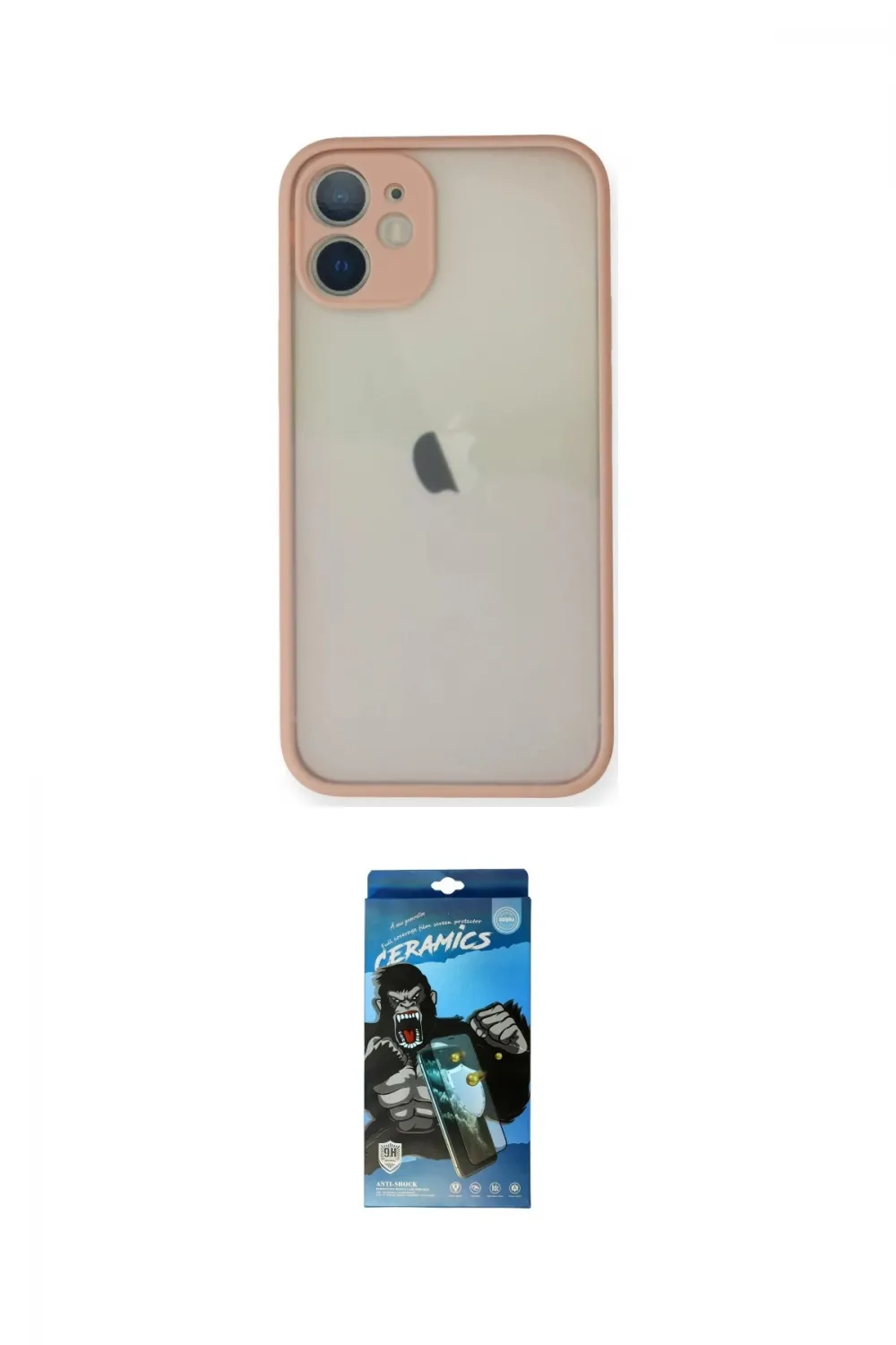 ieg™ iPhone 11 Pro Max Kılıf Ahenk Çizgi Serisi - Siyah 34D Izgaralı Cam
