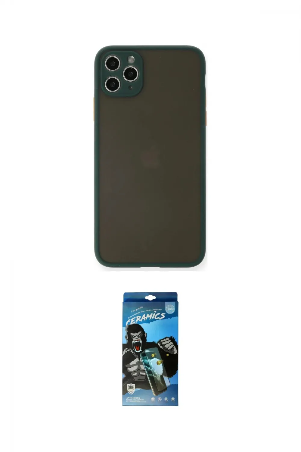 ieg™ iPhone 11 Pro Max Kılıf Ahenk Çizgi Serisi - Siyah 34D Izgaralı Cam