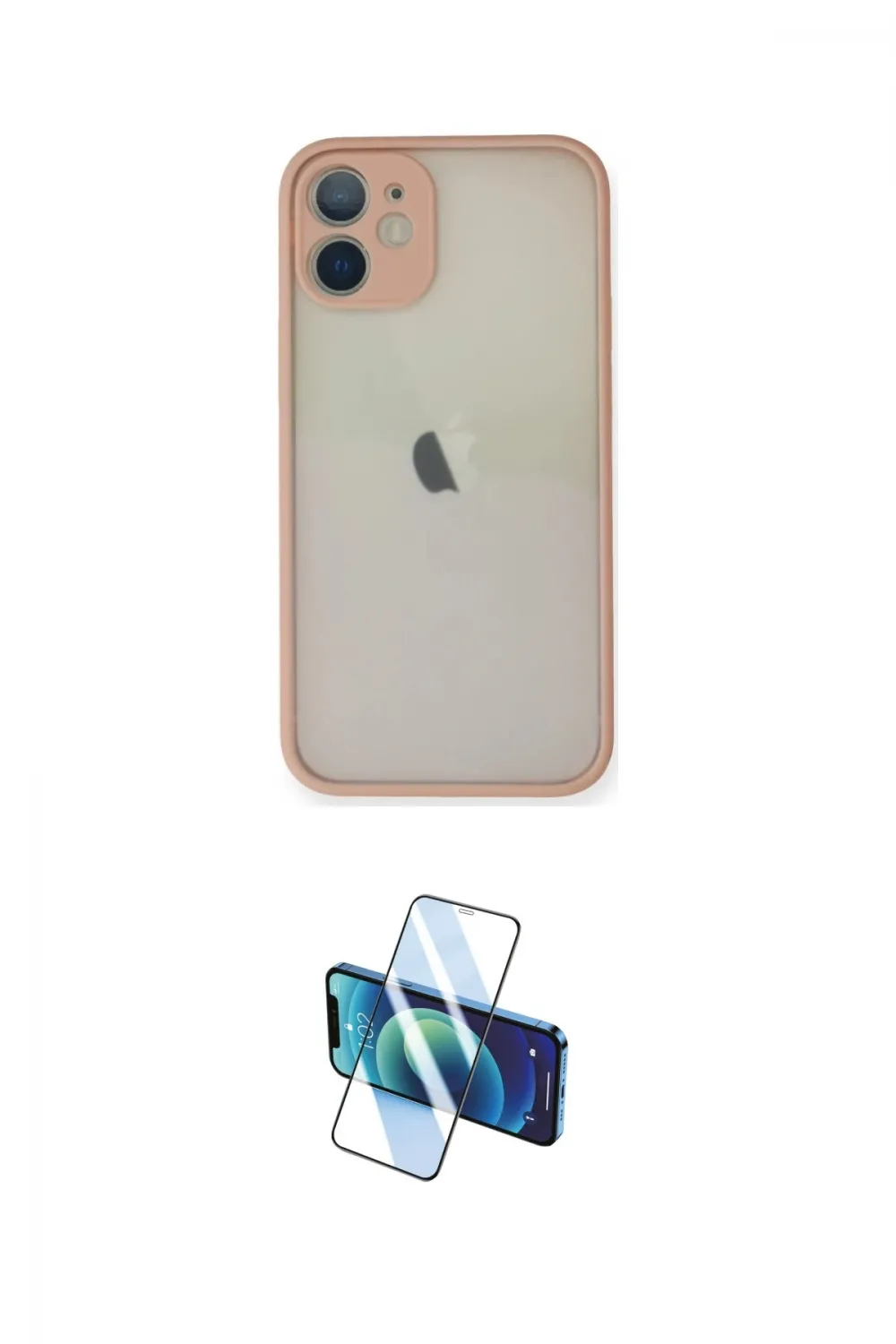 ieg™ iPhone 11 Pro Max Kılıf Ahenk Çizgi Serisi - Siyah 3D Antistatik Cam Ekran Koruyucu