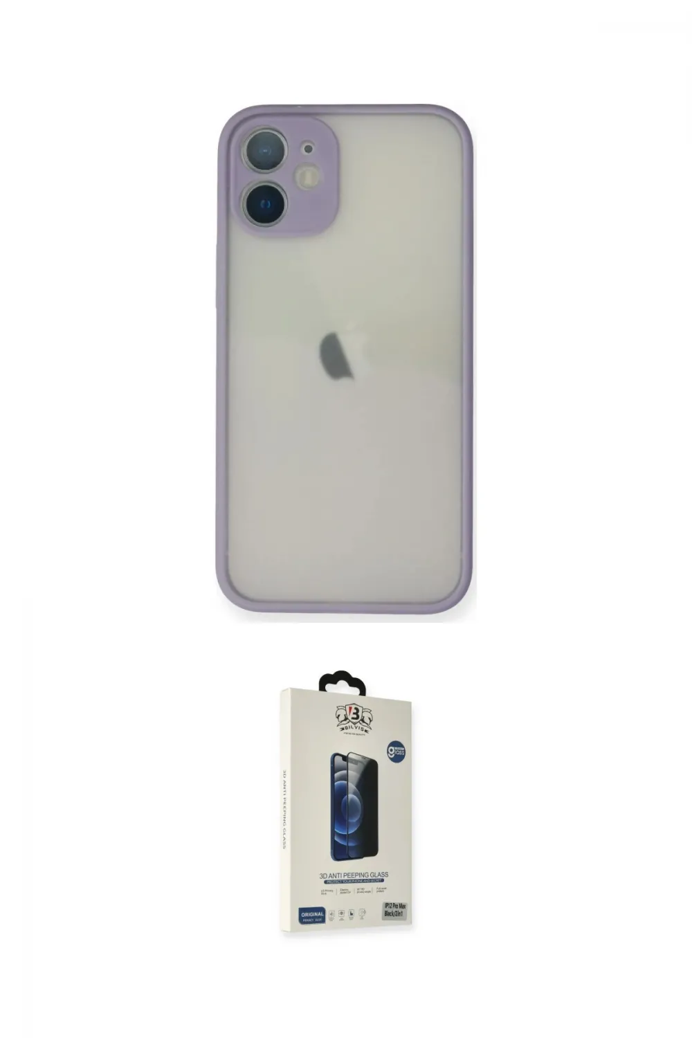 ieg™ iPhone 11 Pro Max Kılıf Ahenk Çizgi Serisi - Siyah Bilvis Hayalet Cam Ekran Koruyucu