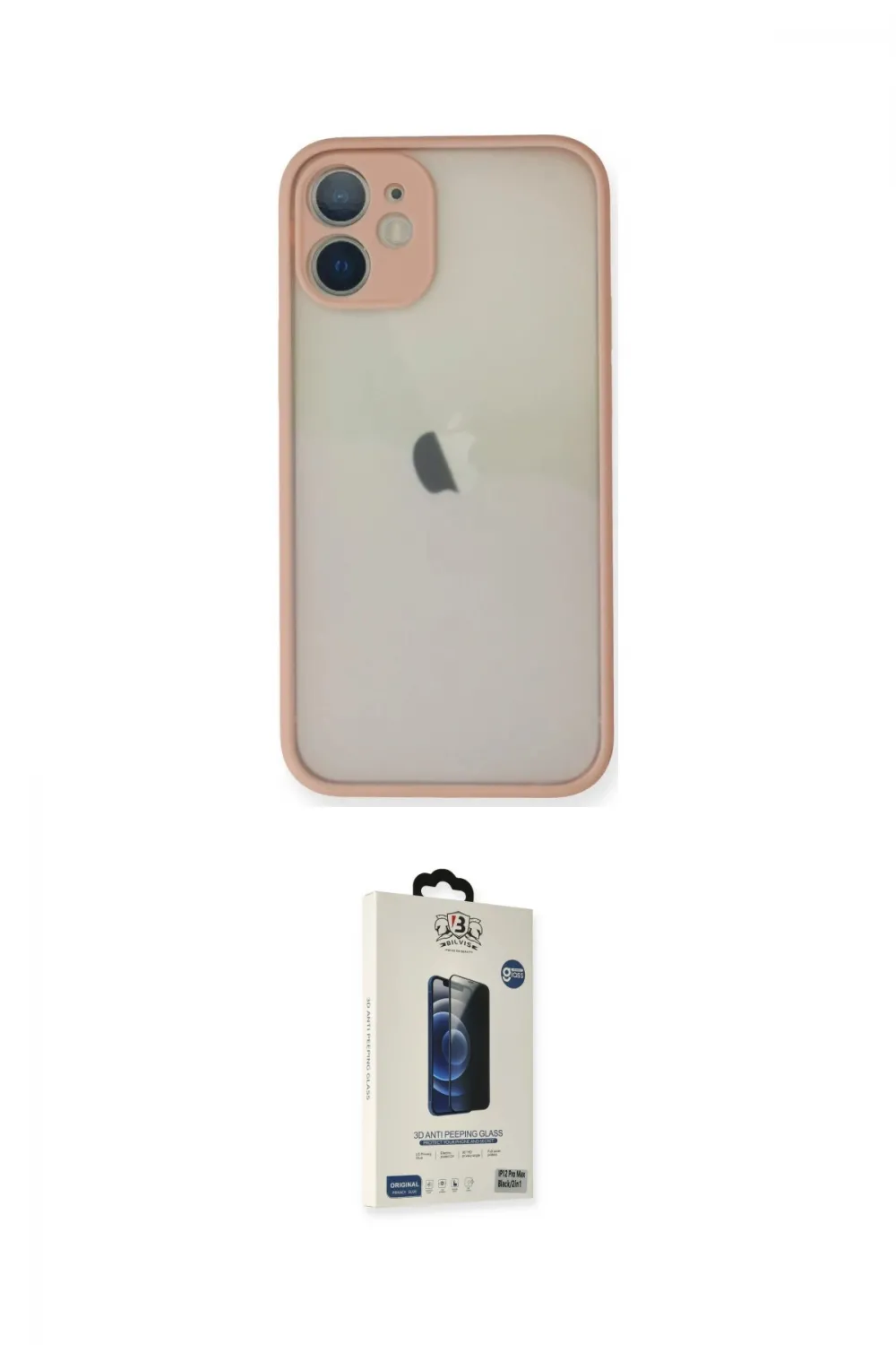 ieg™ iPhone 11 Pro Max Kılıf Ahenk Çizgi Serisi - Siyah Bilvis Hayalet Cam Ekran Koruyucu